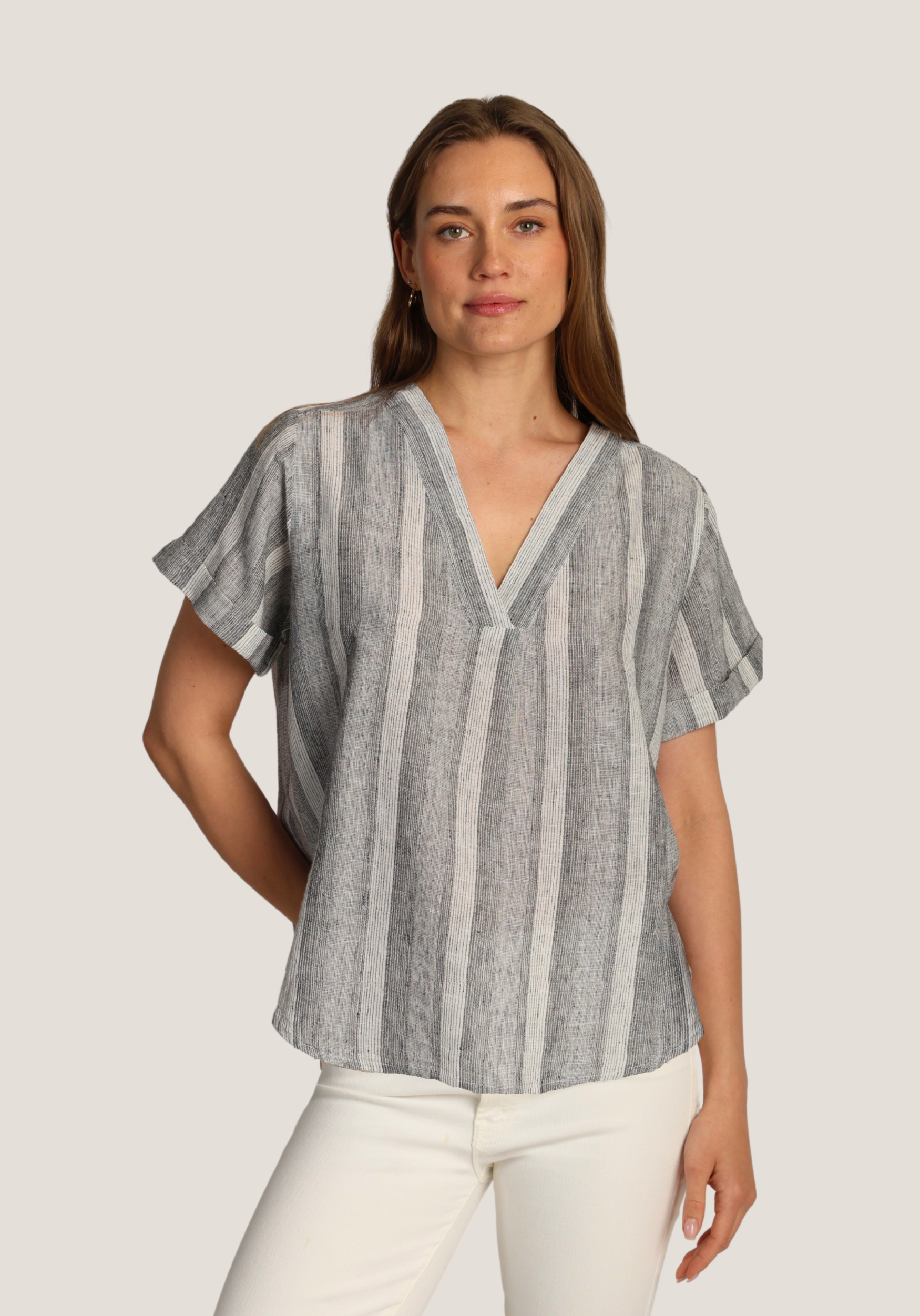 Linen Stripe Avery Top