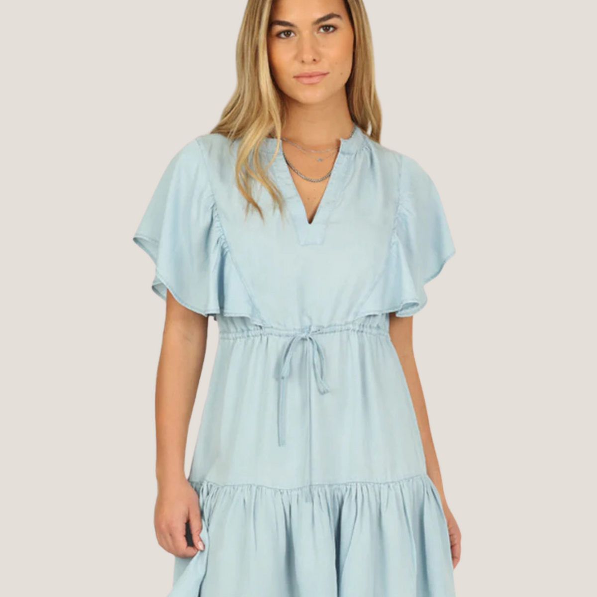 day dress Long Sleeve Day Gown - MIDI