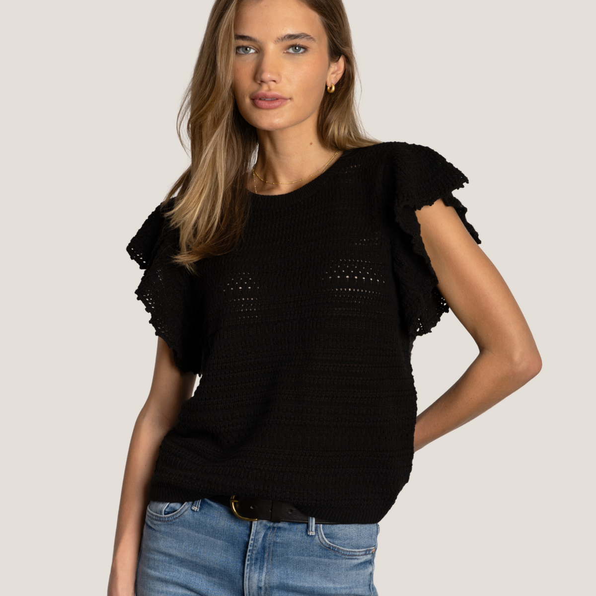 【MARNO】Chloe knit tops black 新品 Chloe knit tops – MARNO