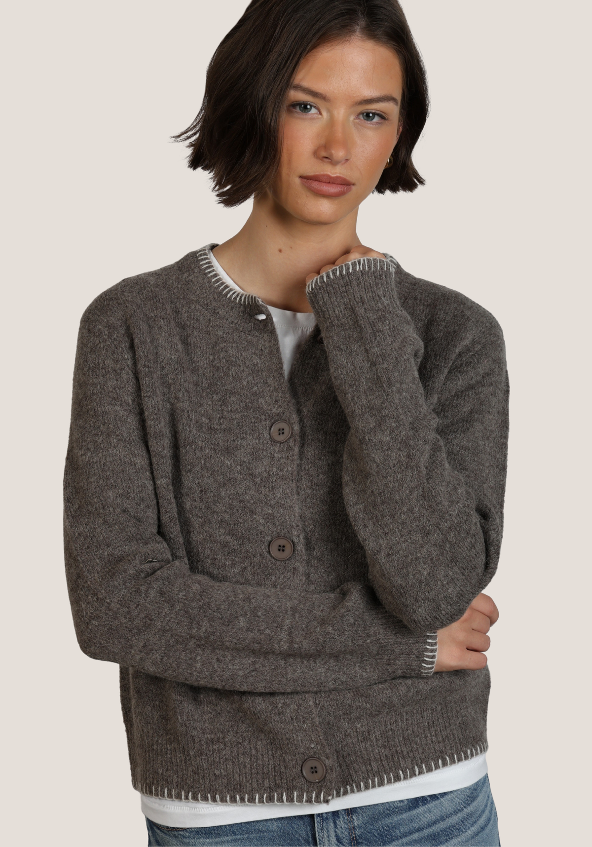 Classic Crewneck Cardigan