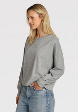 Camile Crew Sweatshirt w/ Raw Edge