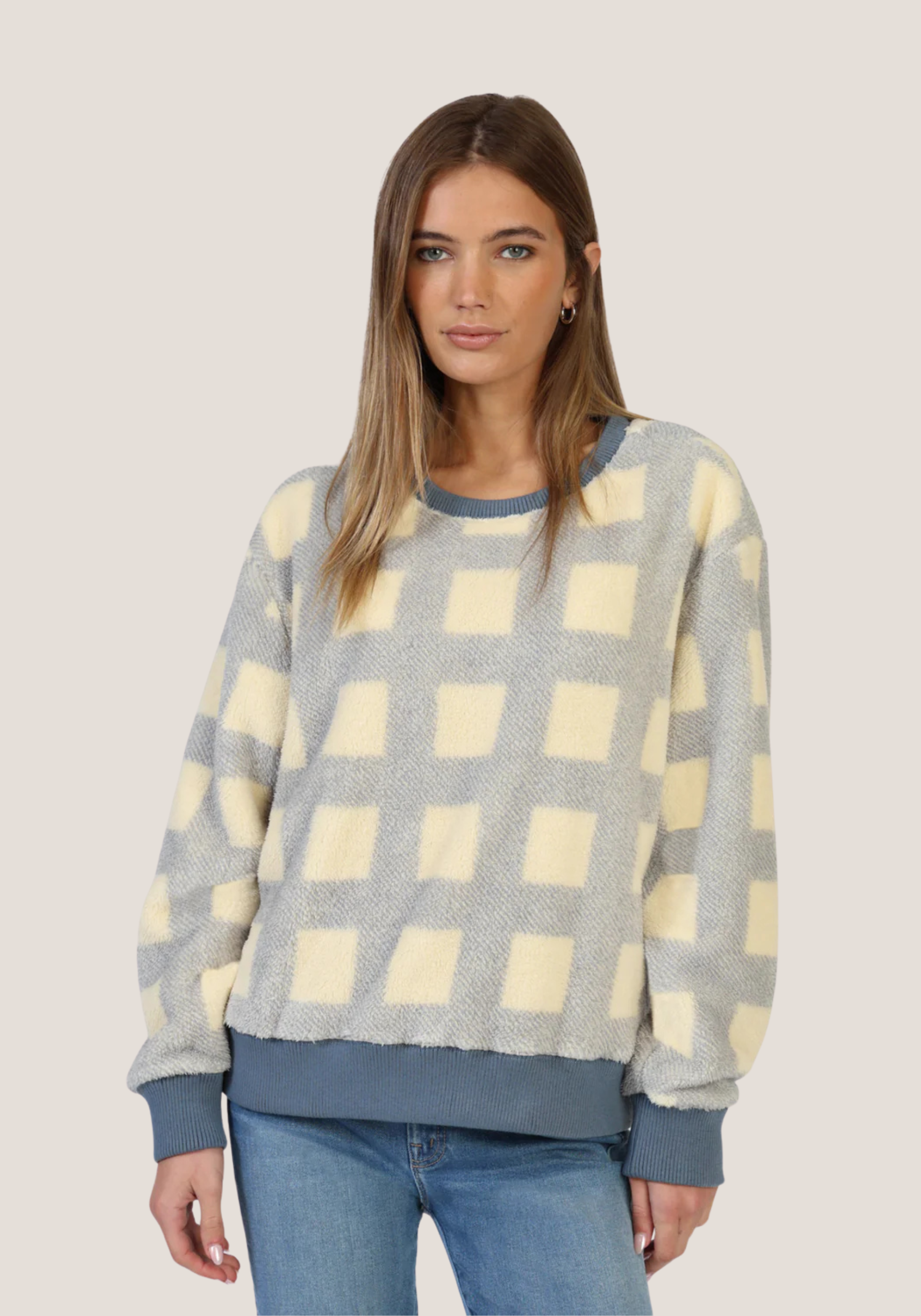 Cozy Plaid Sweatshirt