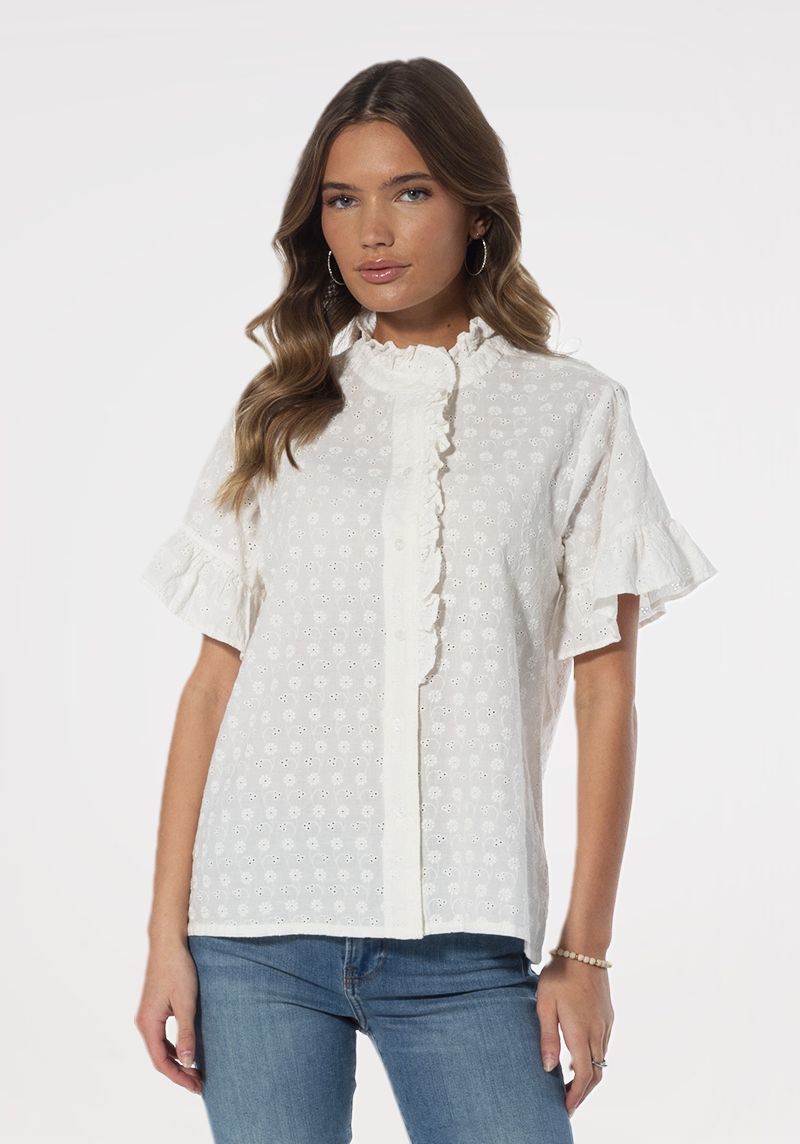 Ruby Ruffle Sleeve Blouse