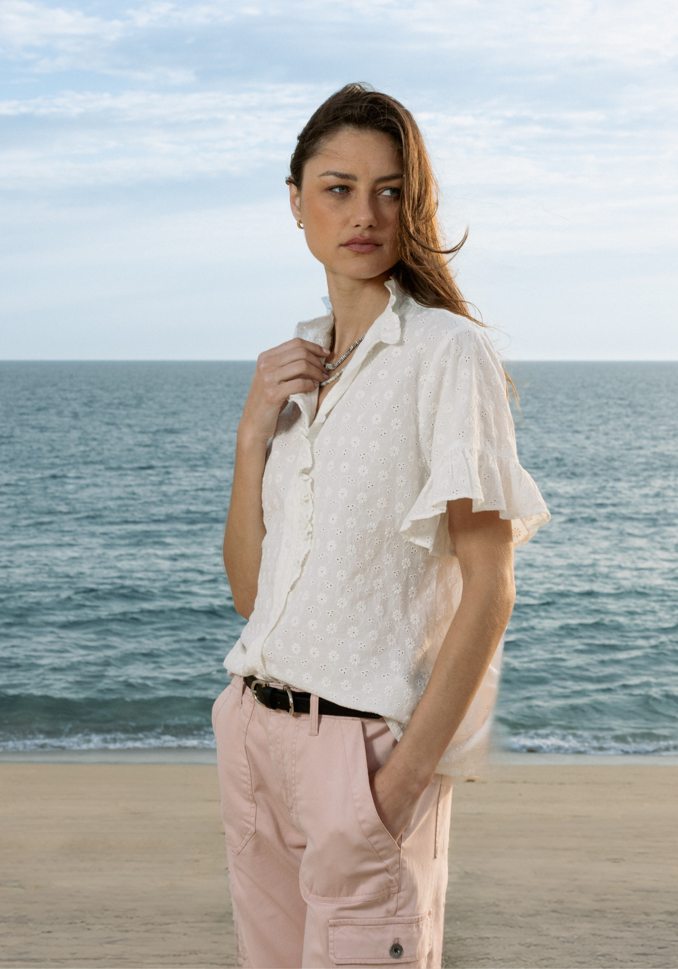 Ruby Ruffle Sleeve Blouse