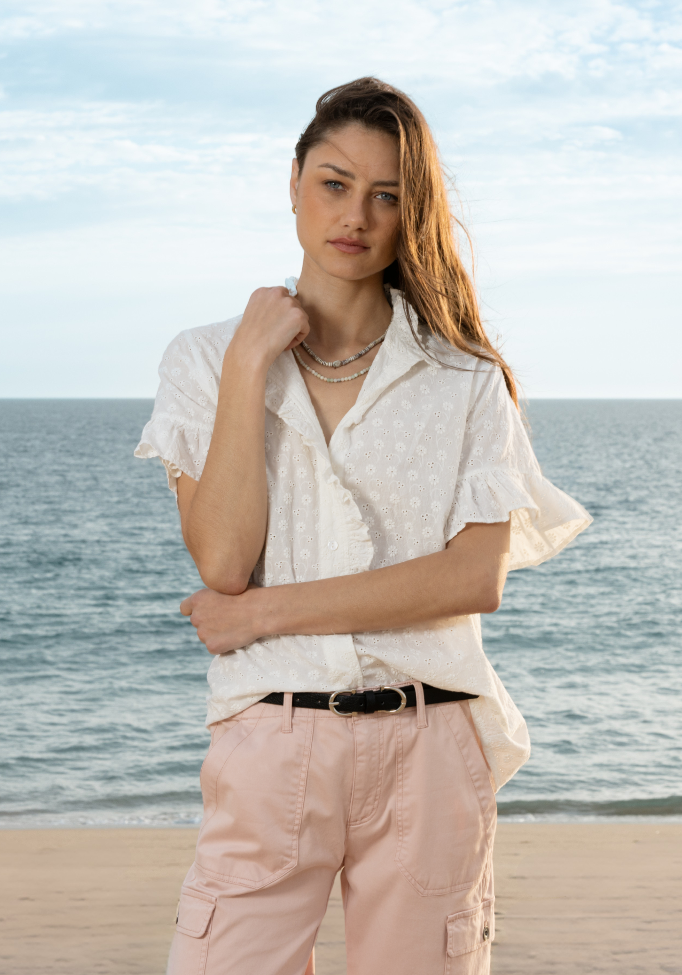 Ruby Ruffle Sleeve Blouse