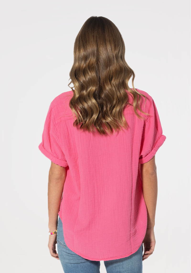 Short Sleeve Button-Up