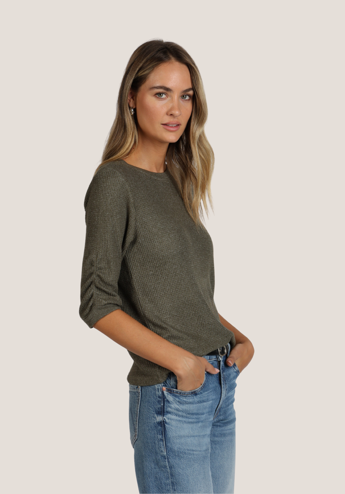 Elbow Sleeve Crew