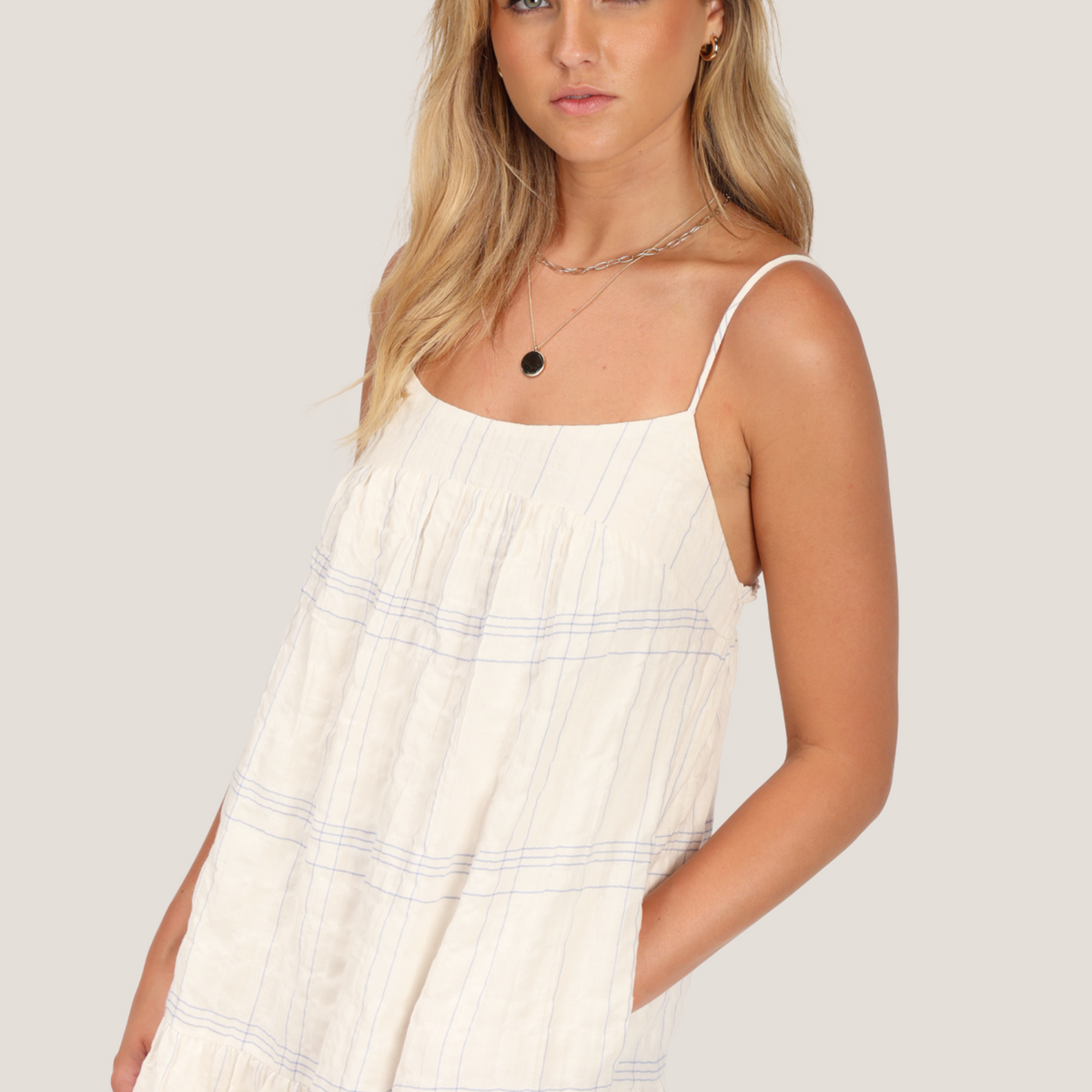 Emma Dress LT. NAT/SKY / S