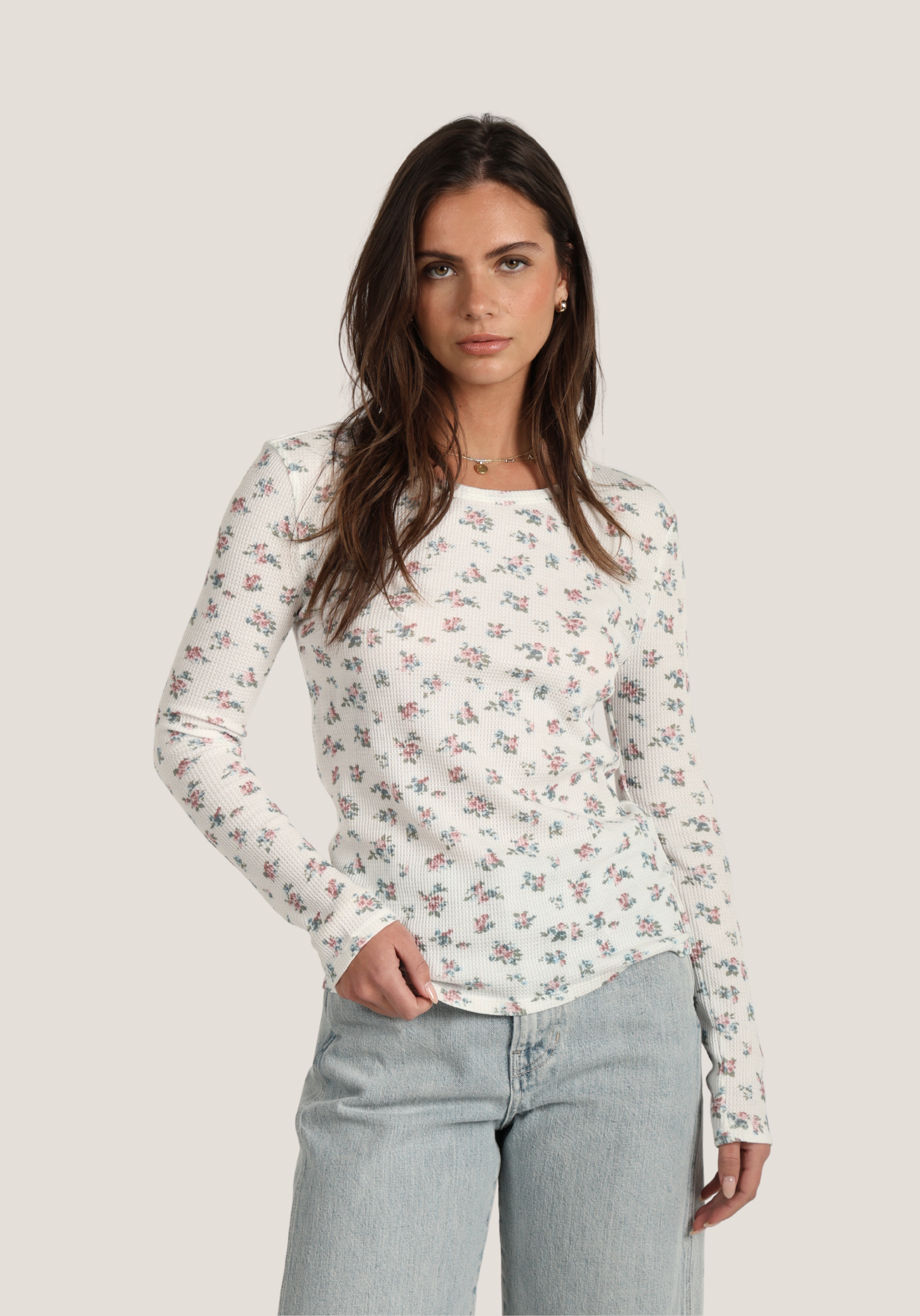 Calico Thermal Top