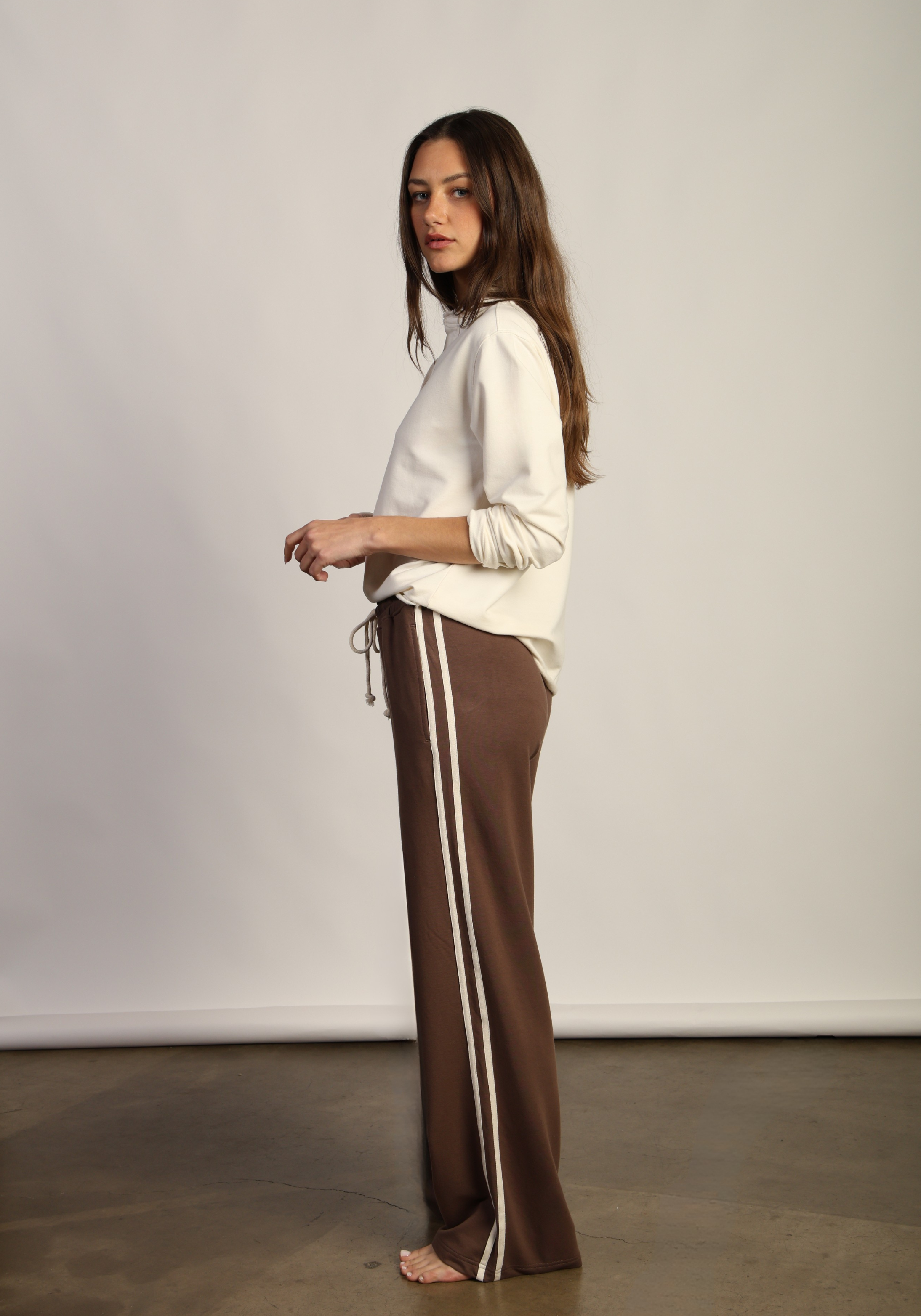 Wide Leg Pant w/Side Stripes