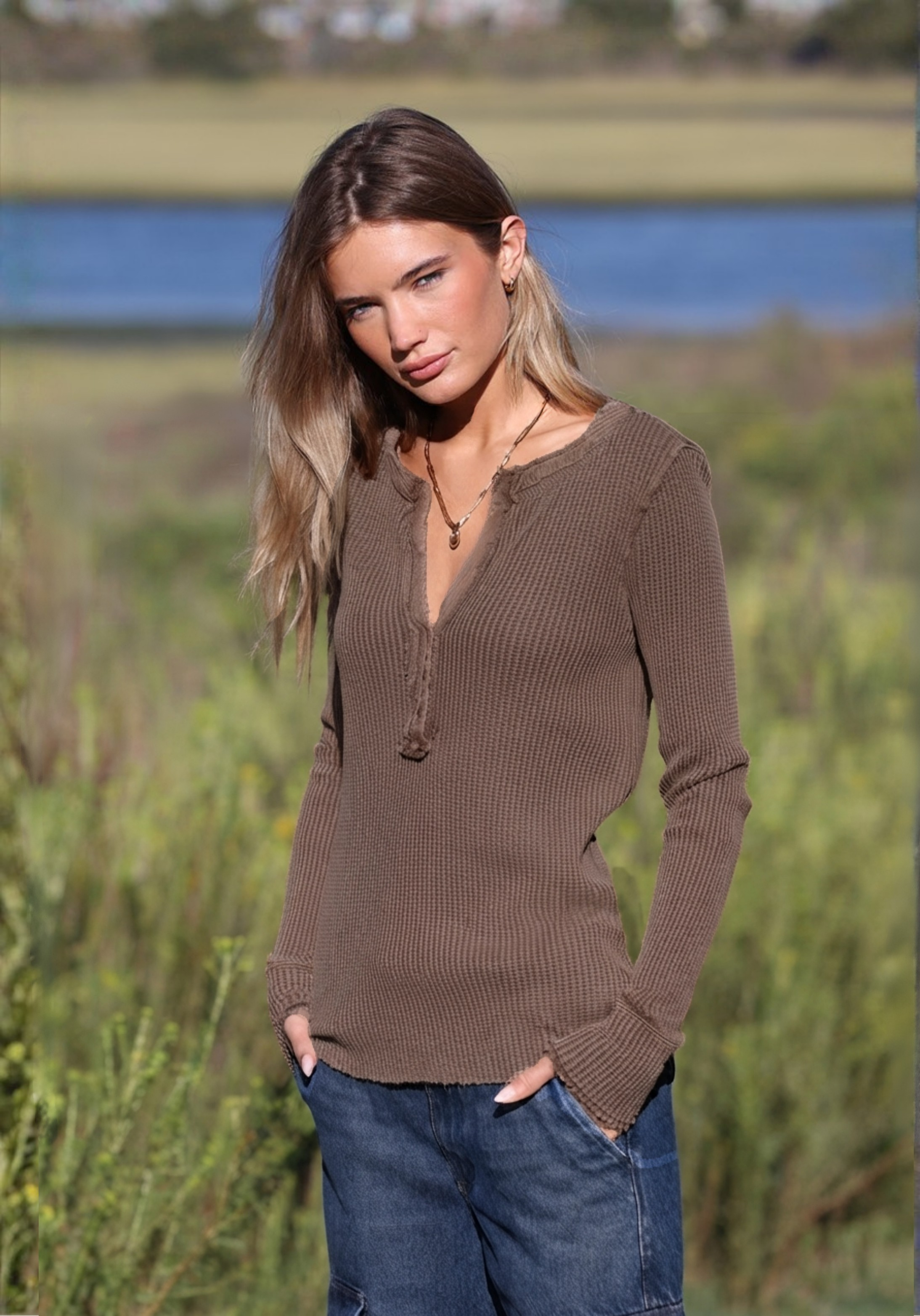 Brooks Button Top