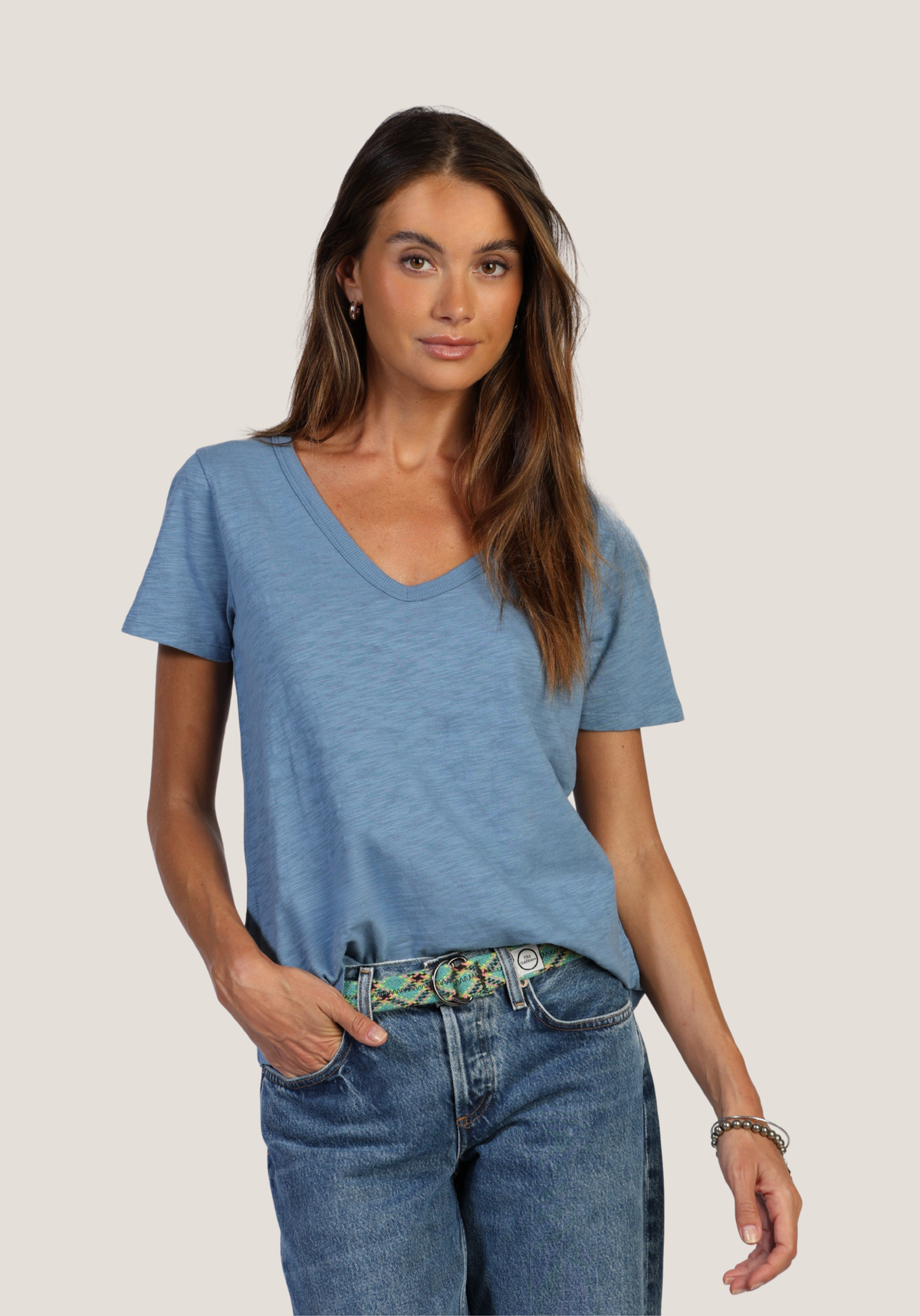 S/S Classic Deep V-Tee