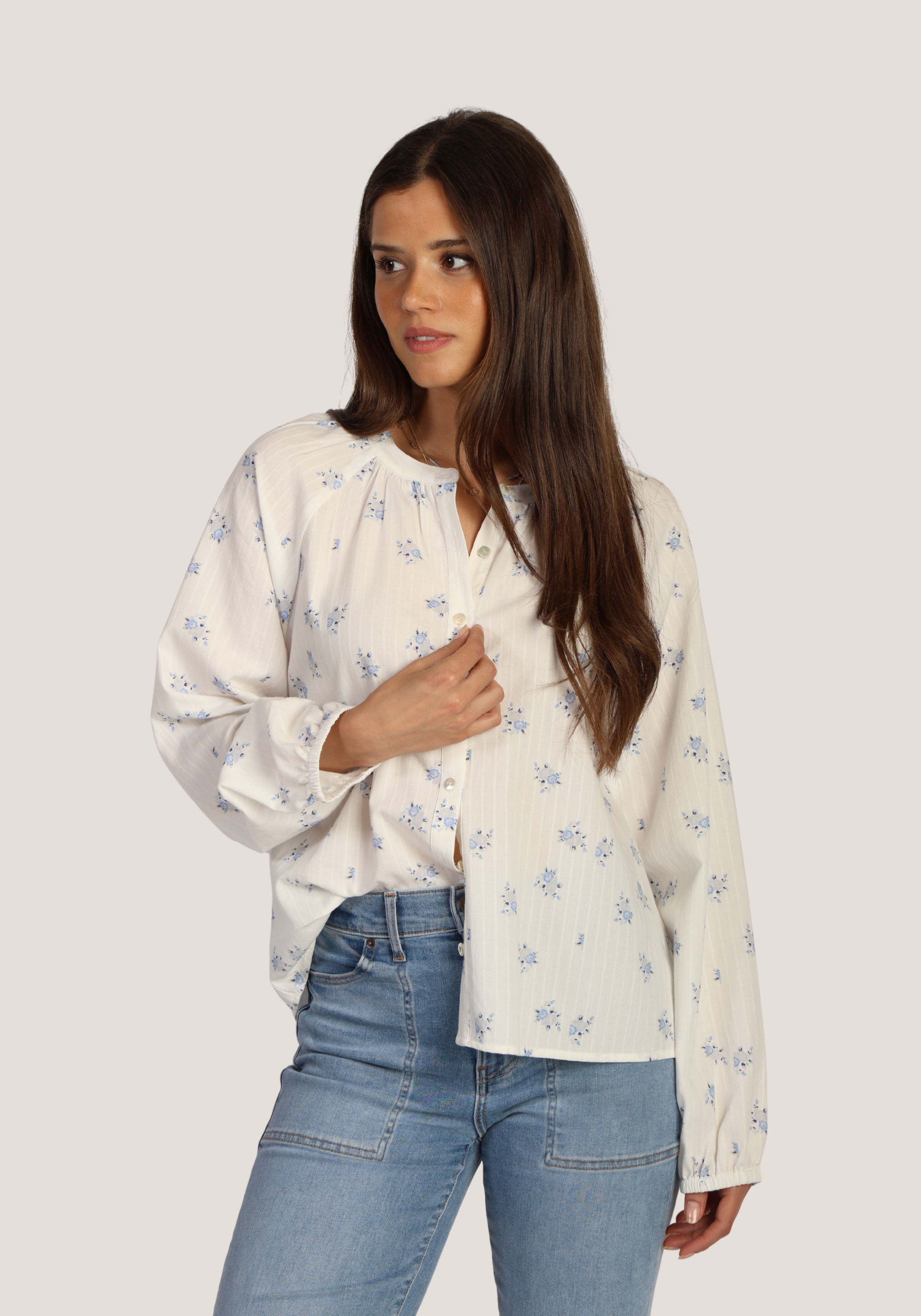 Faded Floral Blouse