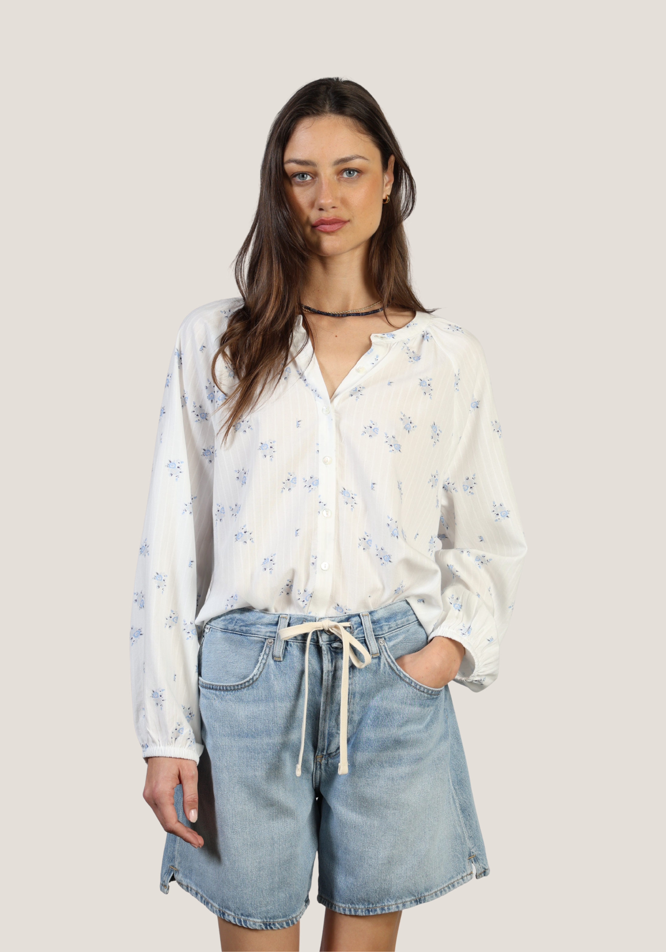 Faded Floral Blouse