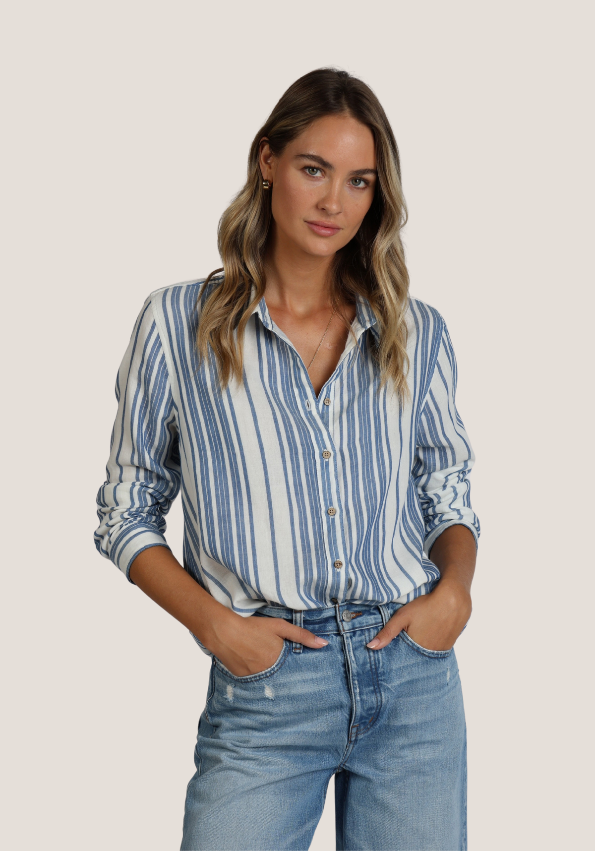 Cabana Stripe Button-Up