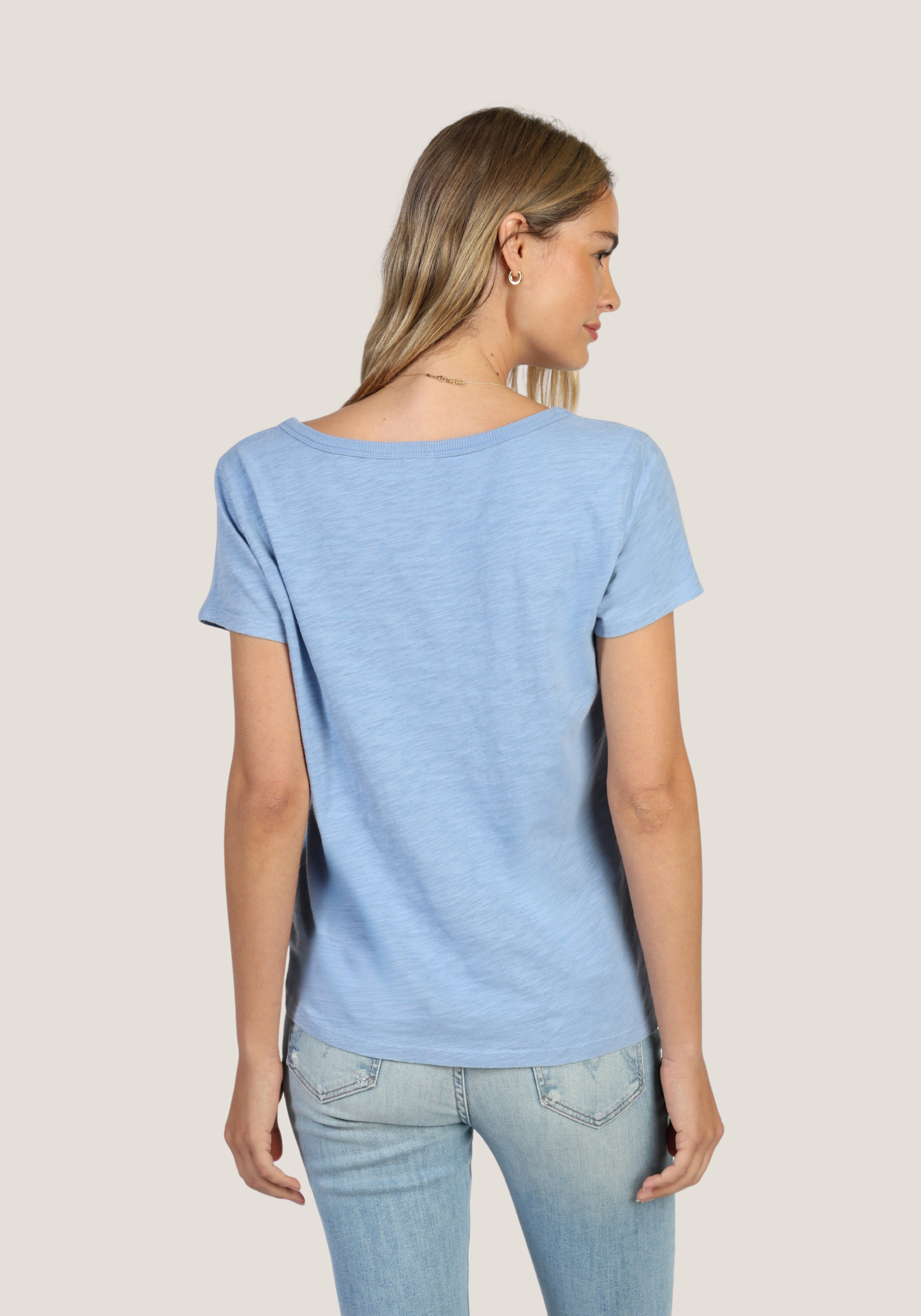 Short Sleeve Deep V-Tee