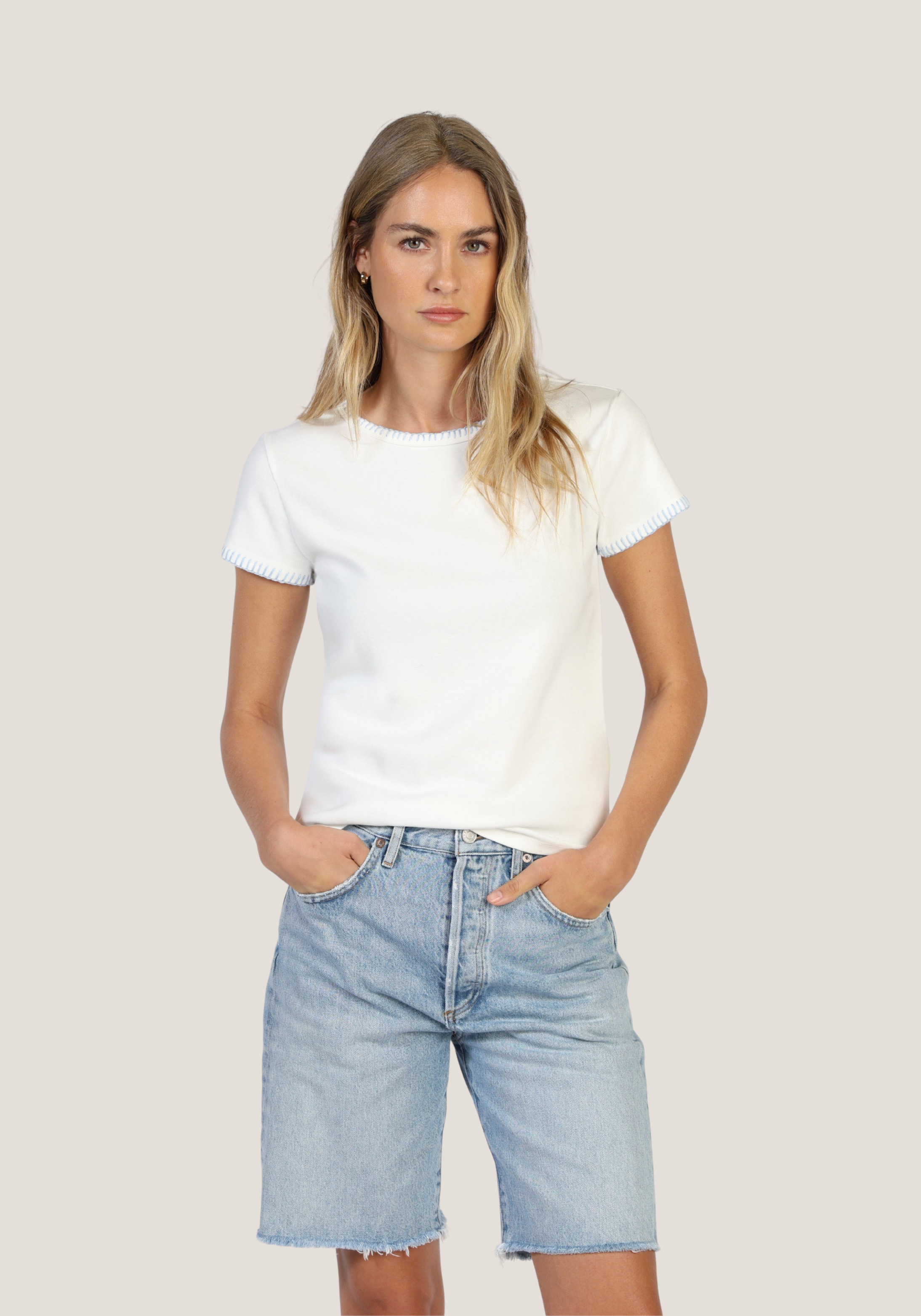Brooks Blanket Stitch Tee