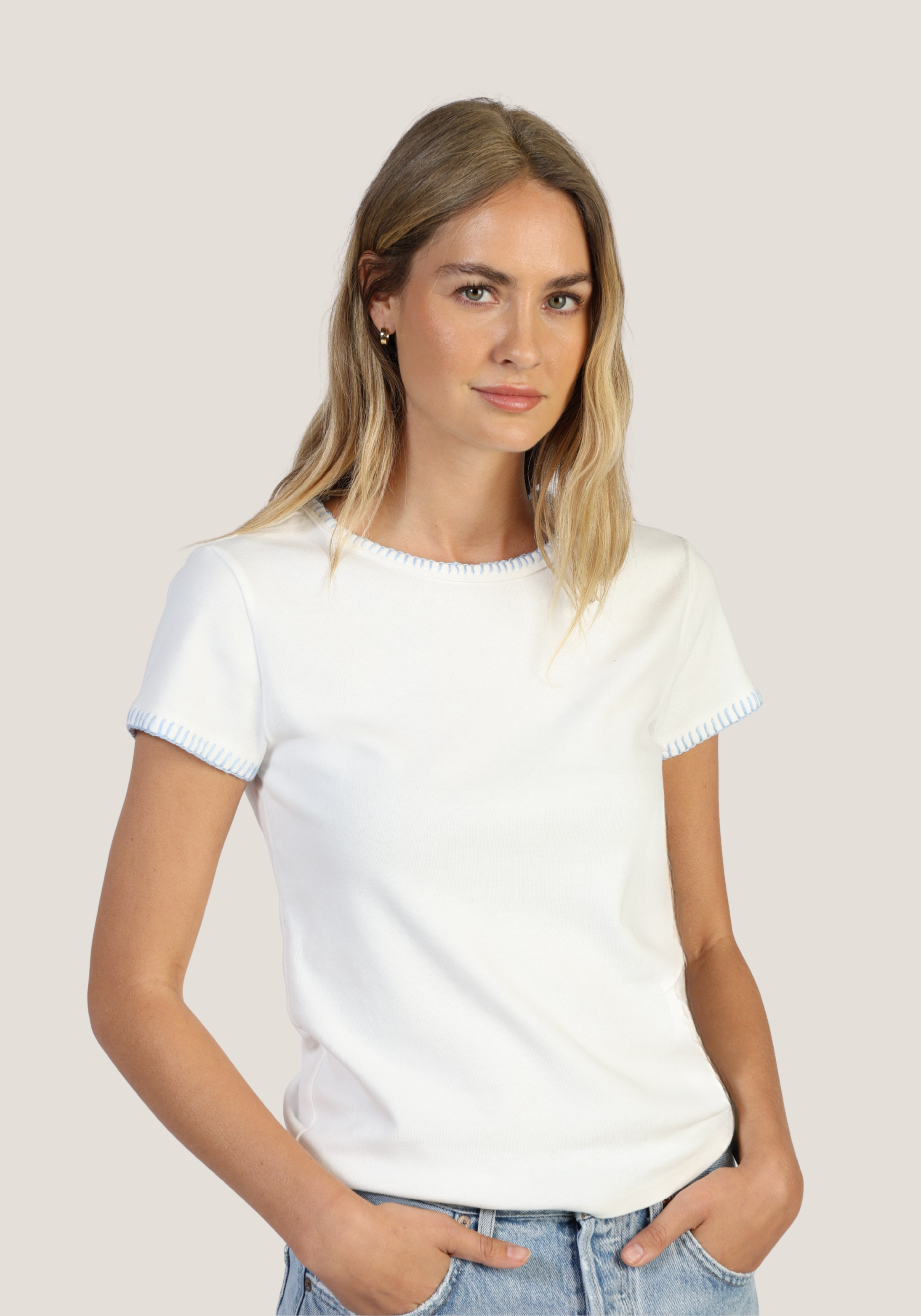 Brooks Blanket Stitch Tee