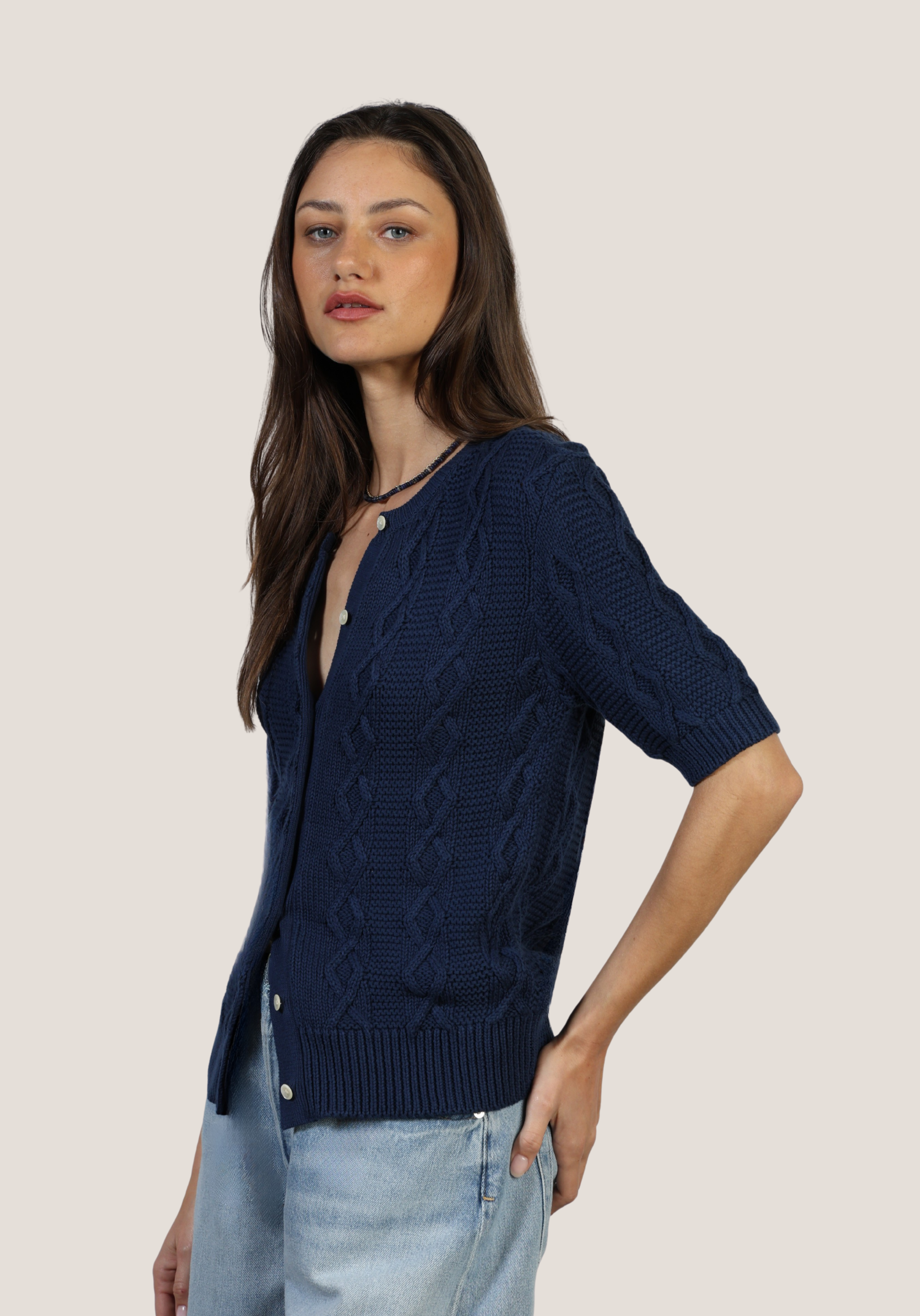 Cable-Knit Cardigan