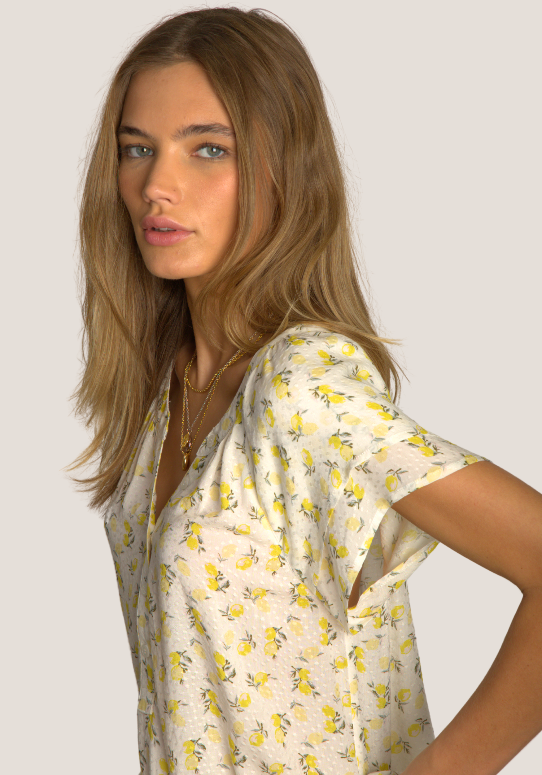 Lemons Charlie Ruffle Top