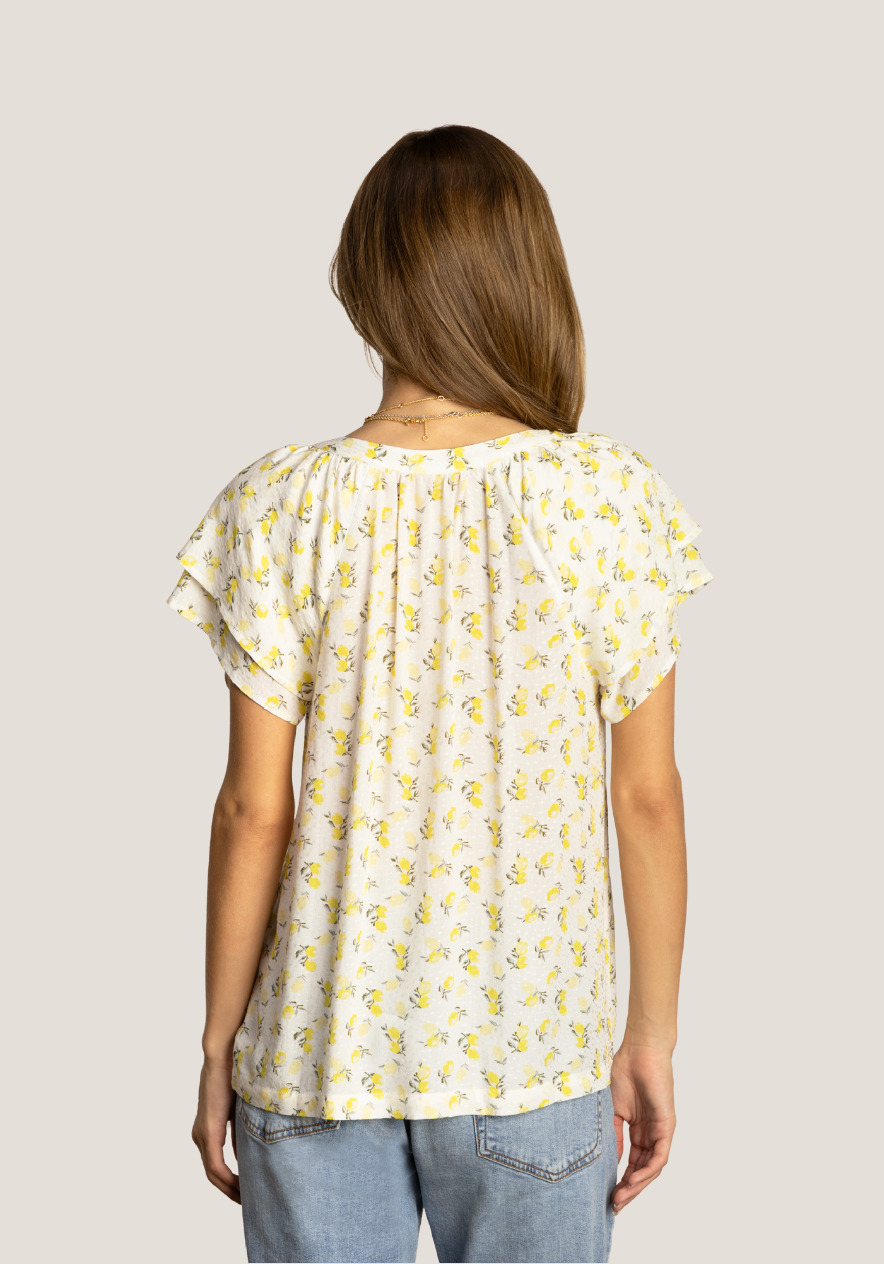 Lemons Charlie Ruffle Top