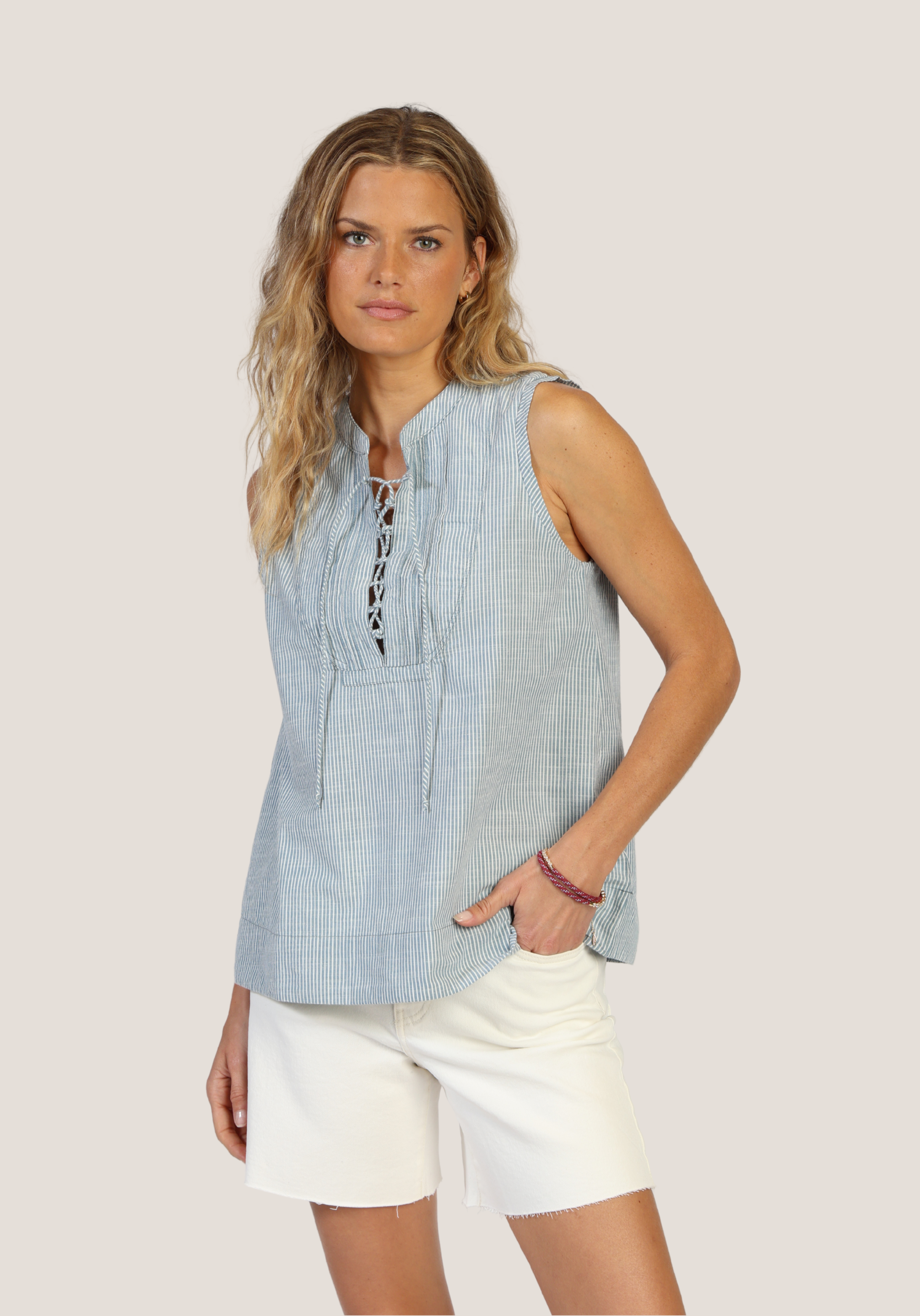 Leni Lace-Up Shirt
