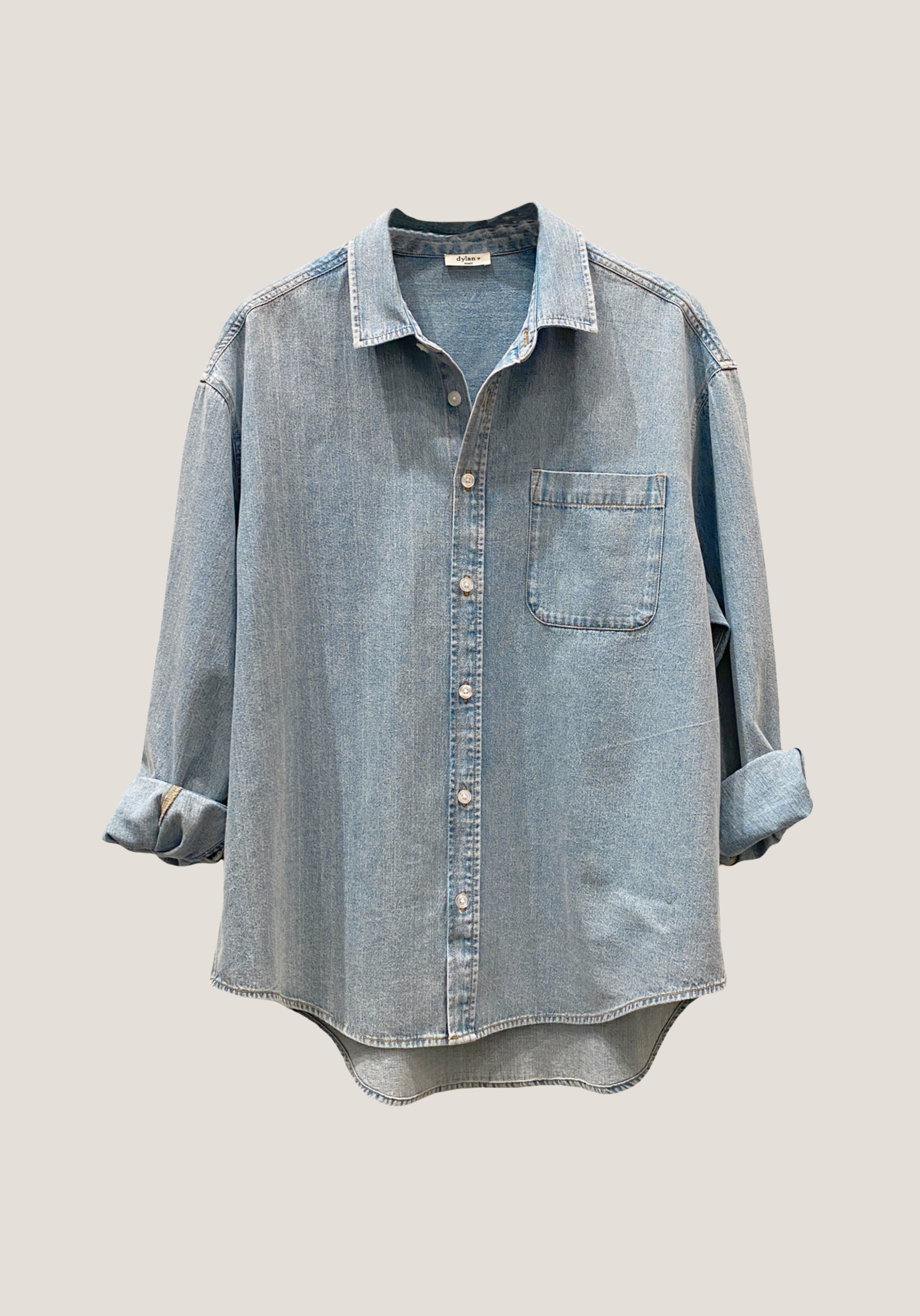Denim Pocket Boyfriend Shirt