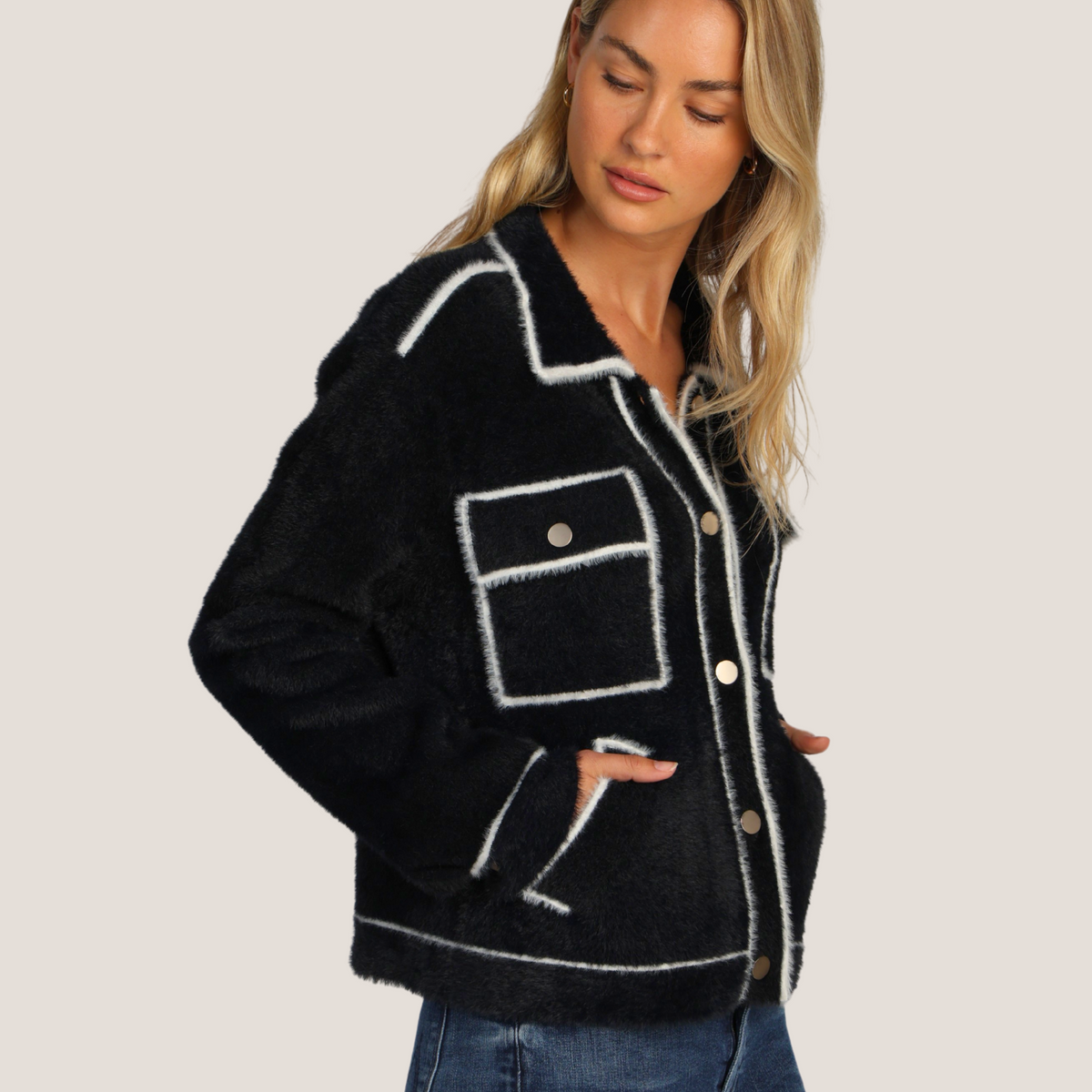 美品　MADISONBLUE FIELD JACKET LINEN 黒 Madison Jacket