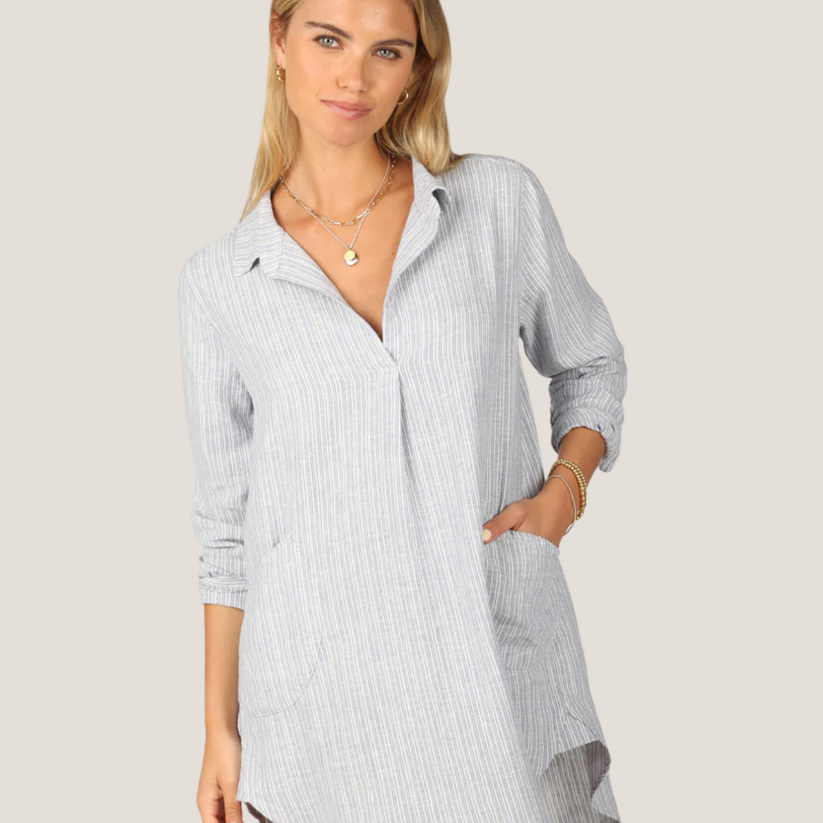Maya Dress Chambray / L