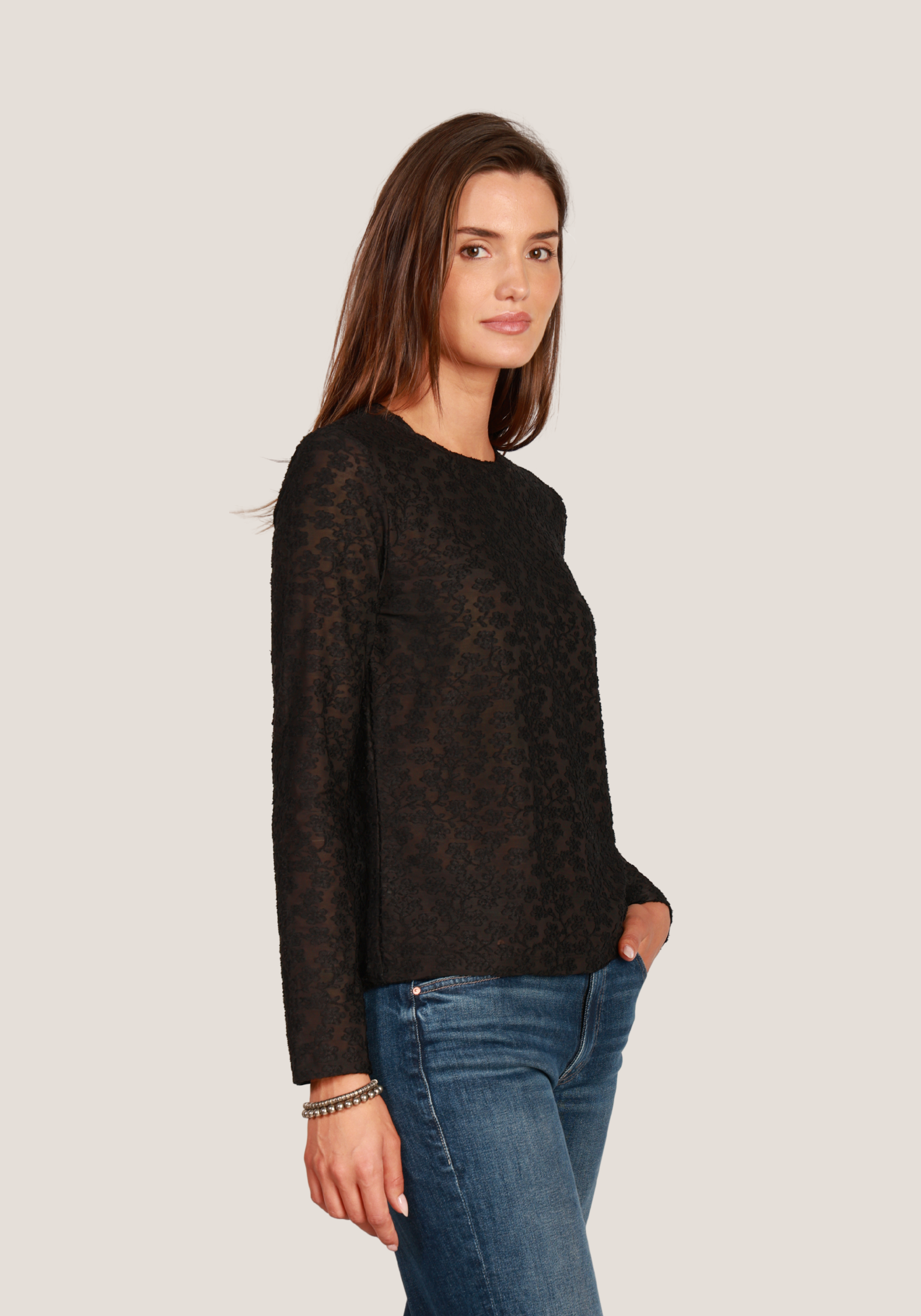 Mesh Flowers Tee
