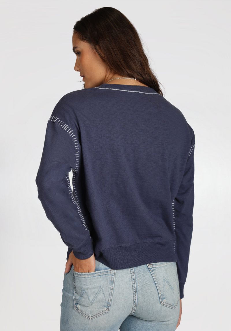 Sweatshirt w/ Stitch Details