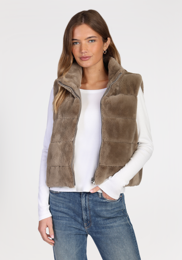 New Seamed Fur Vest