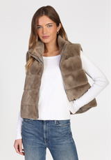 New Seamed Fur Vest