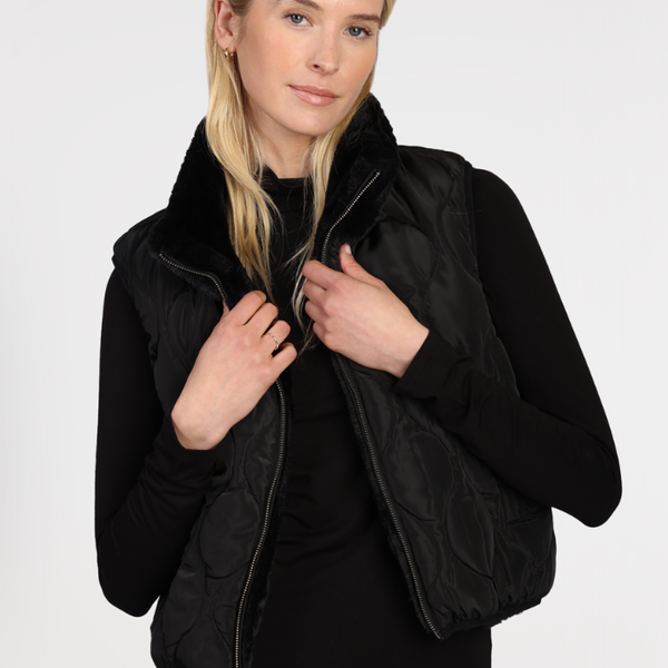 Quilted Vest Black / L