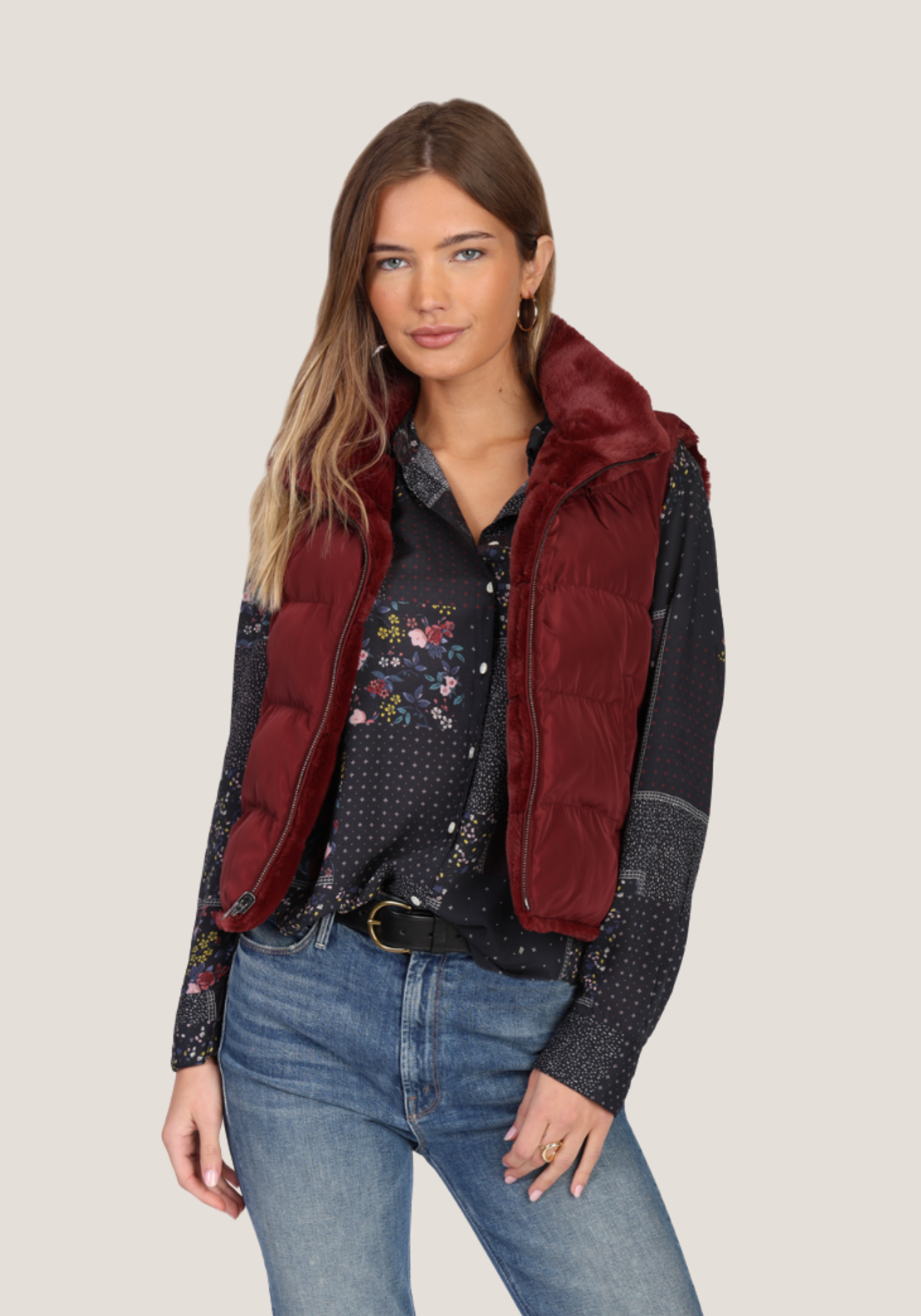 New Seamed Fur Vest