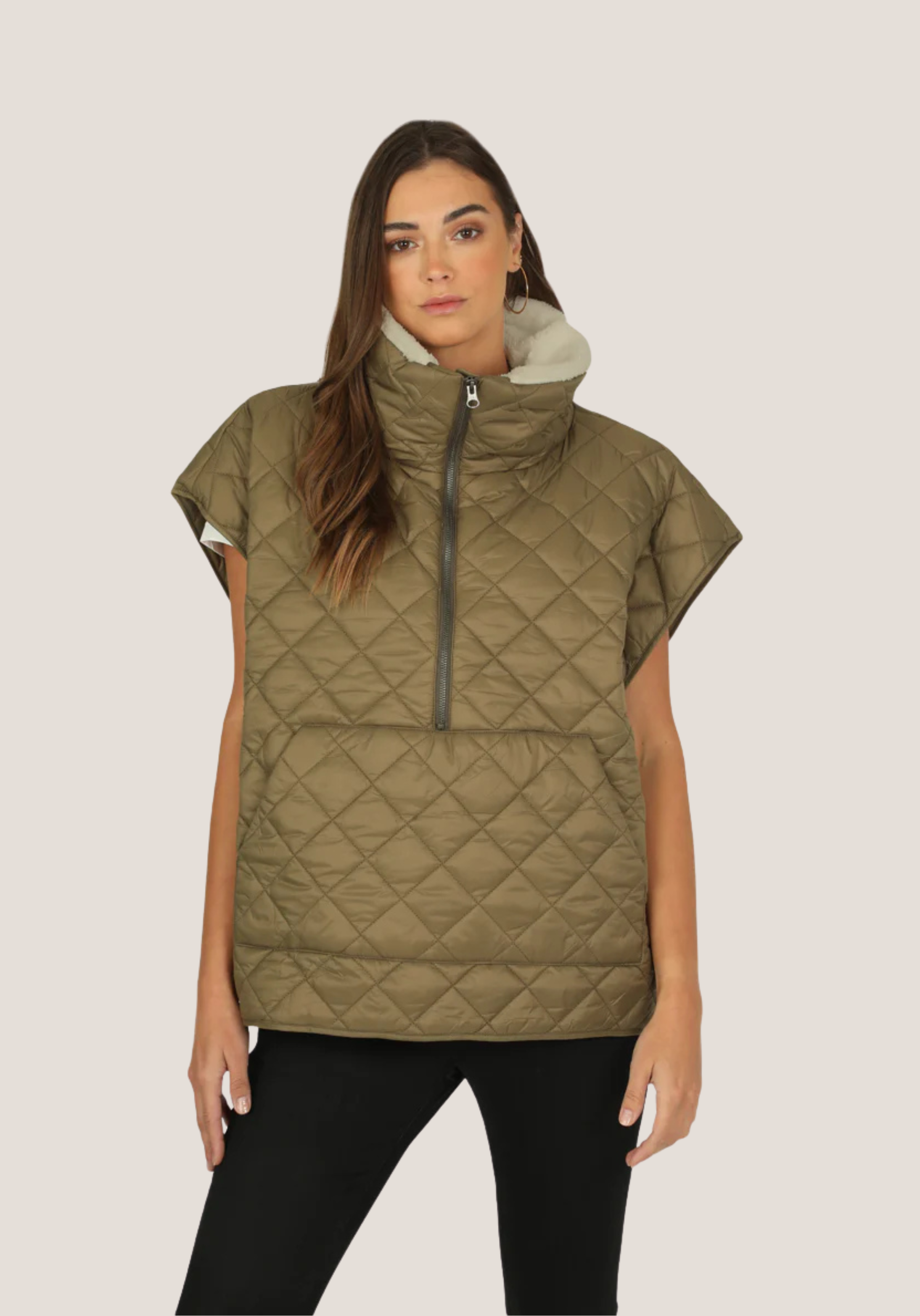Quilted Nylon Pullover