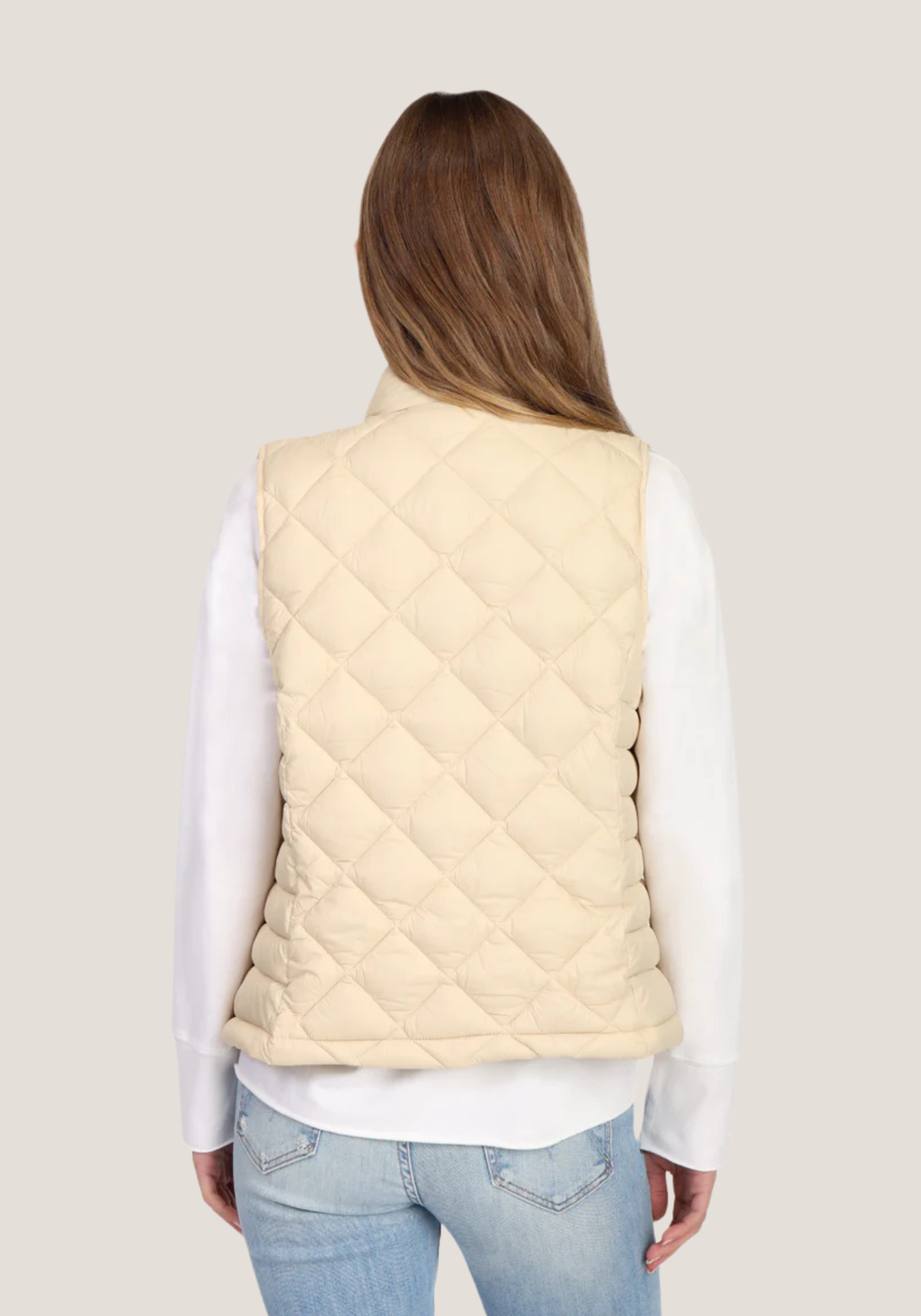 Quilted Nylon Zip Vest