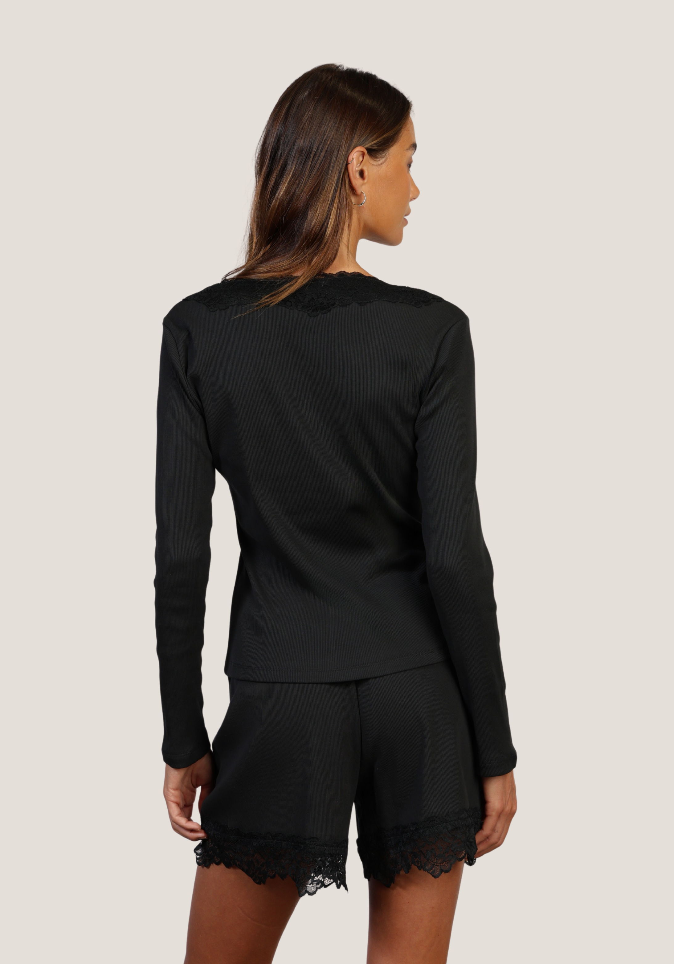 Remi V-Neck w/ Lace Trim
