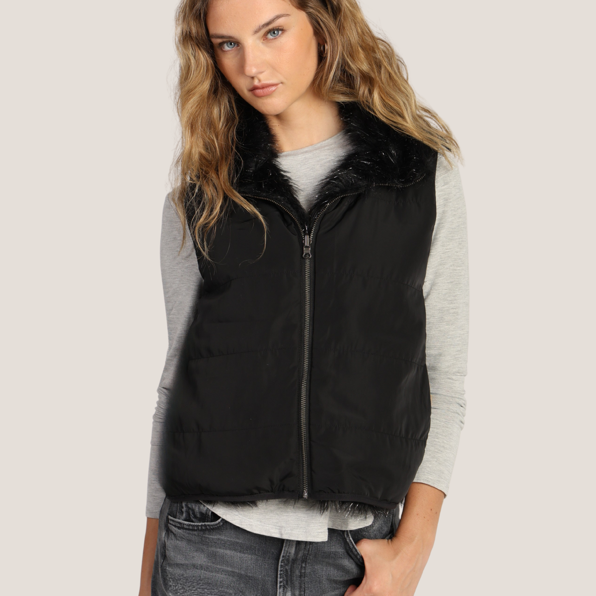 Jolie Reversible Fur Vest