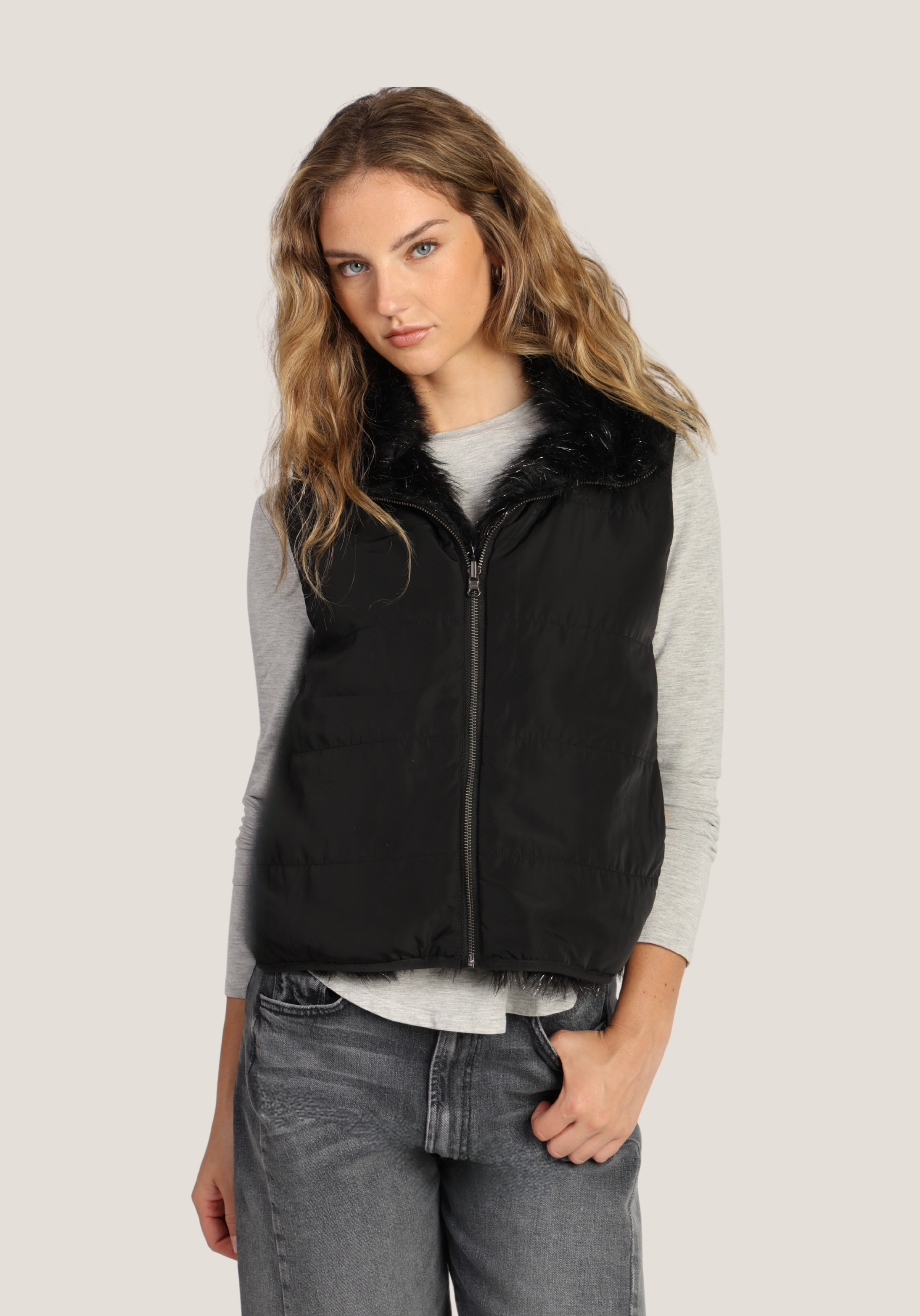 Jolie Reversible Fur Vest