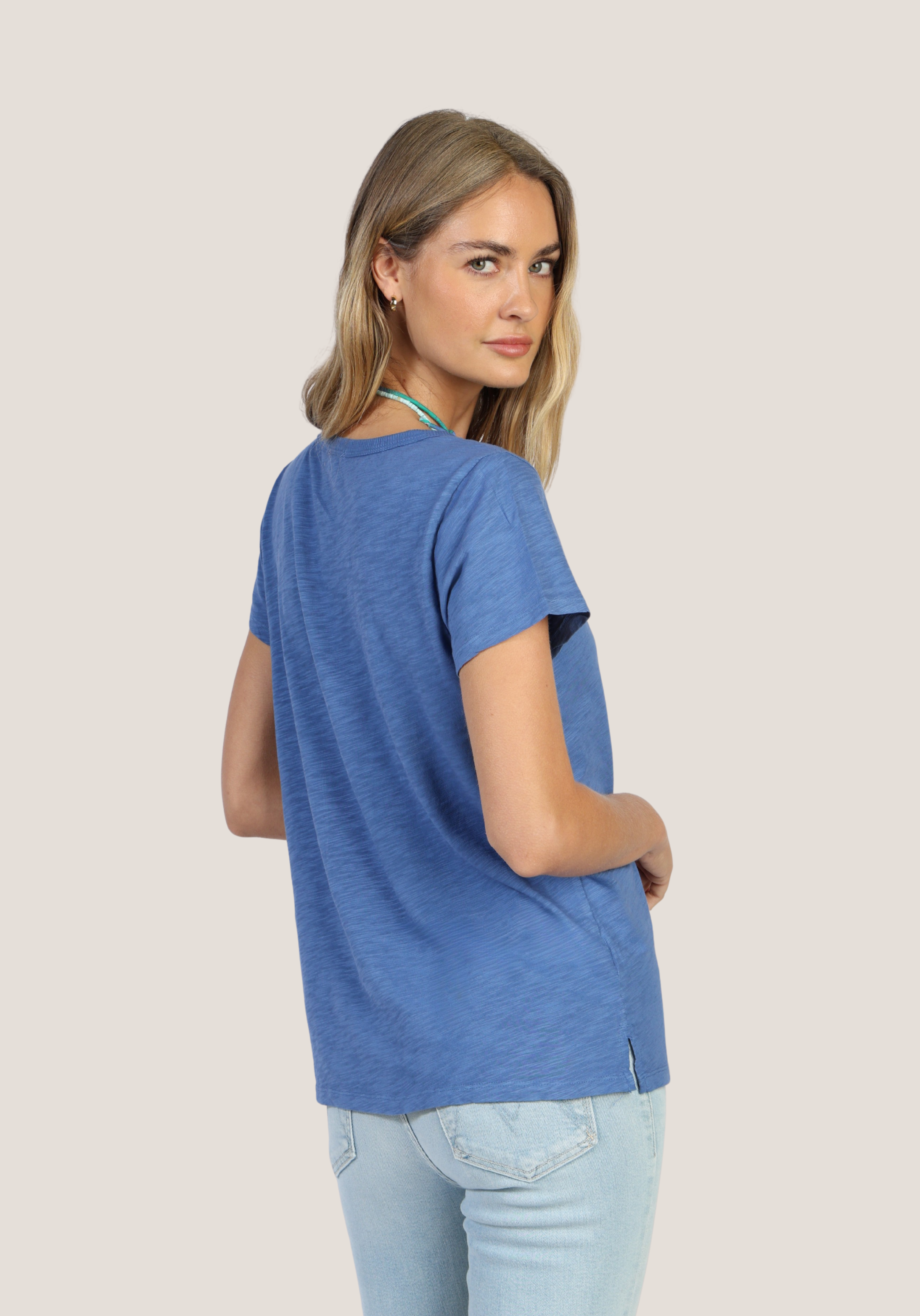 Short Sleeve Deep V-Tee