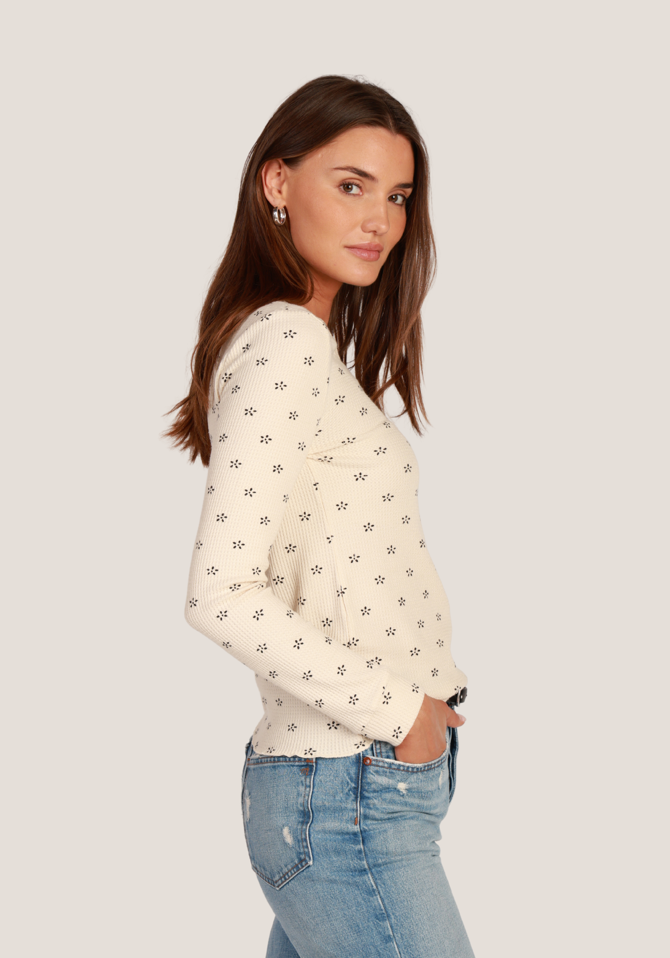 Sasha Printed Waffle