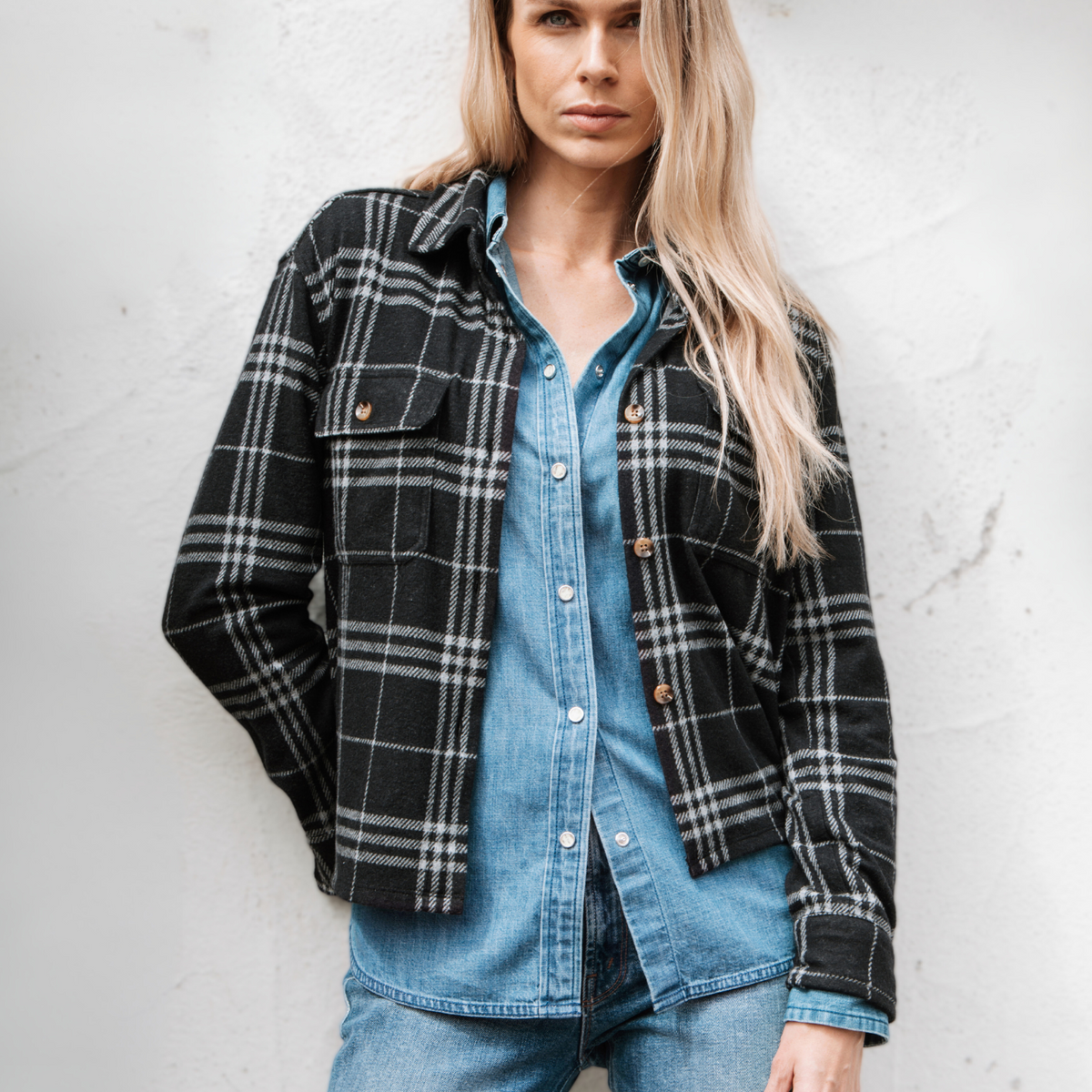 新品WIND AND SEA Shaggy Plaid Shirt Jacket Shaggy Plaid Shirt Jacket – WIND AND SEA