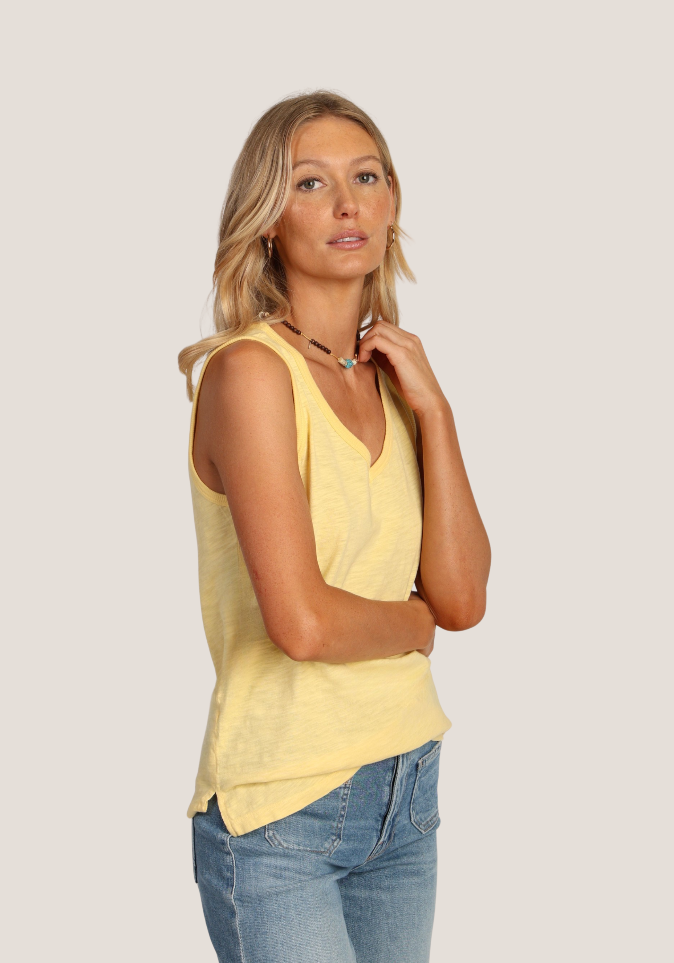 Modern Deep V-Sleeveless