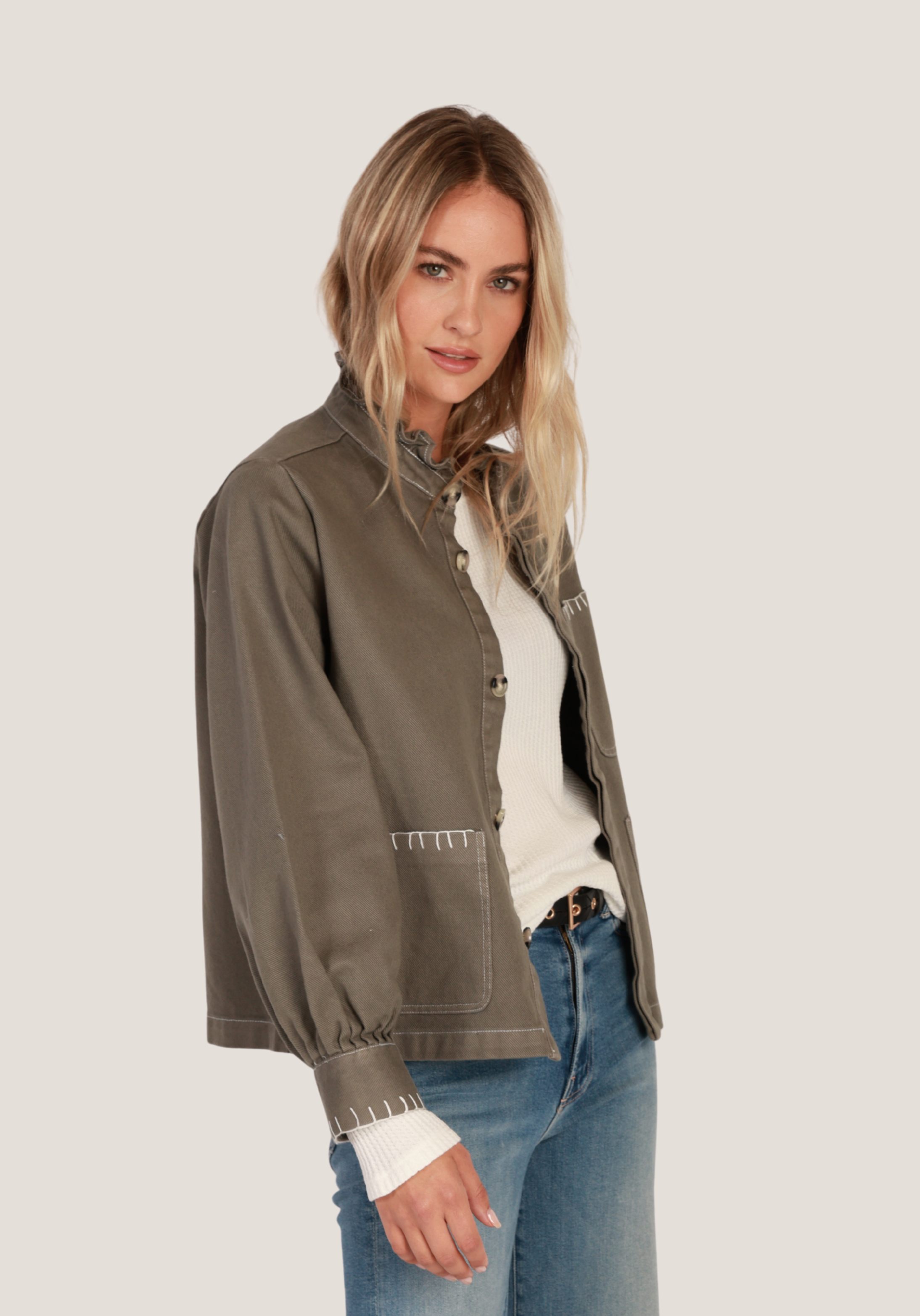 Wilder Jacket w/ blanket stitch