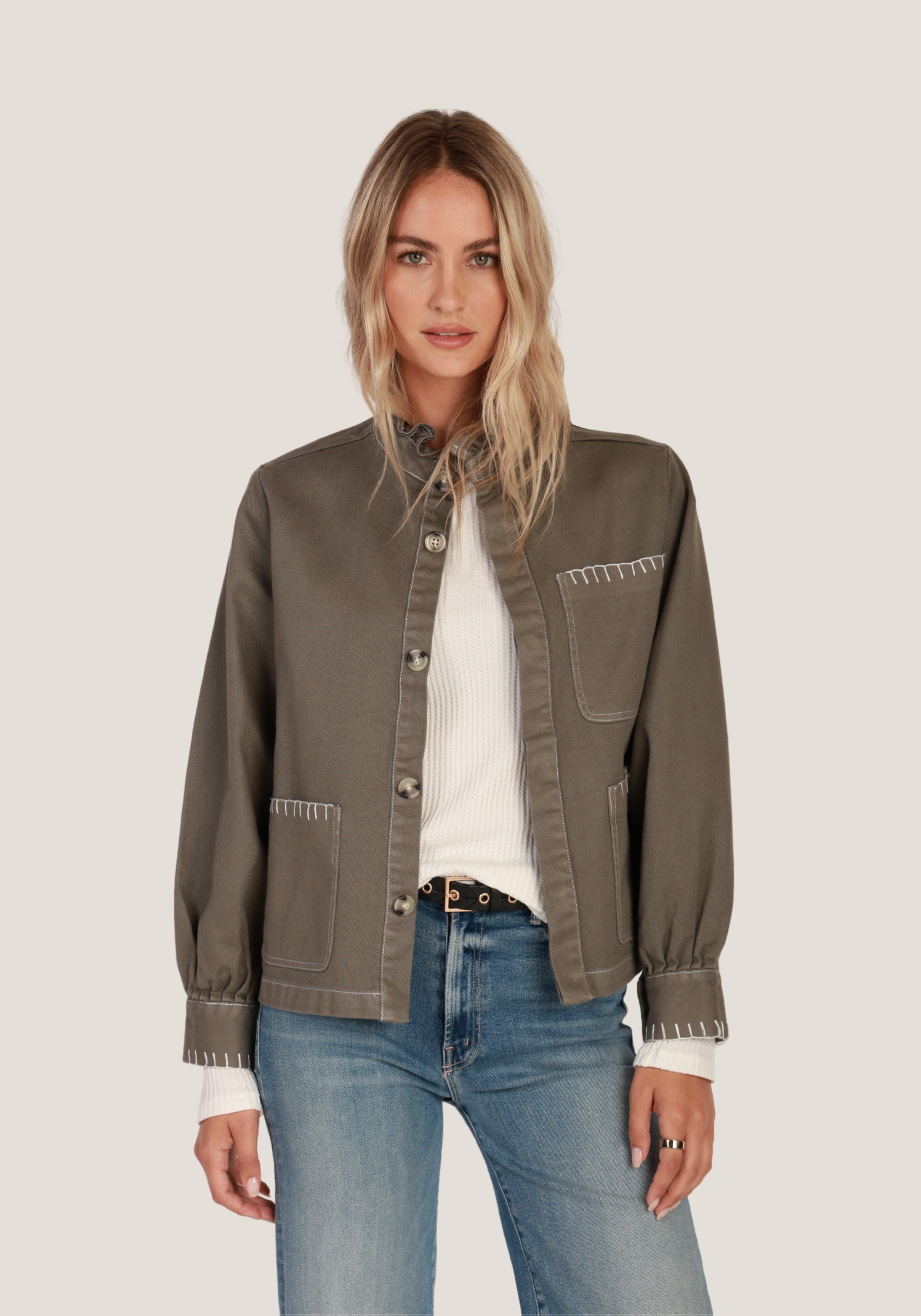 Wilder Jacket w/ blanket stitch