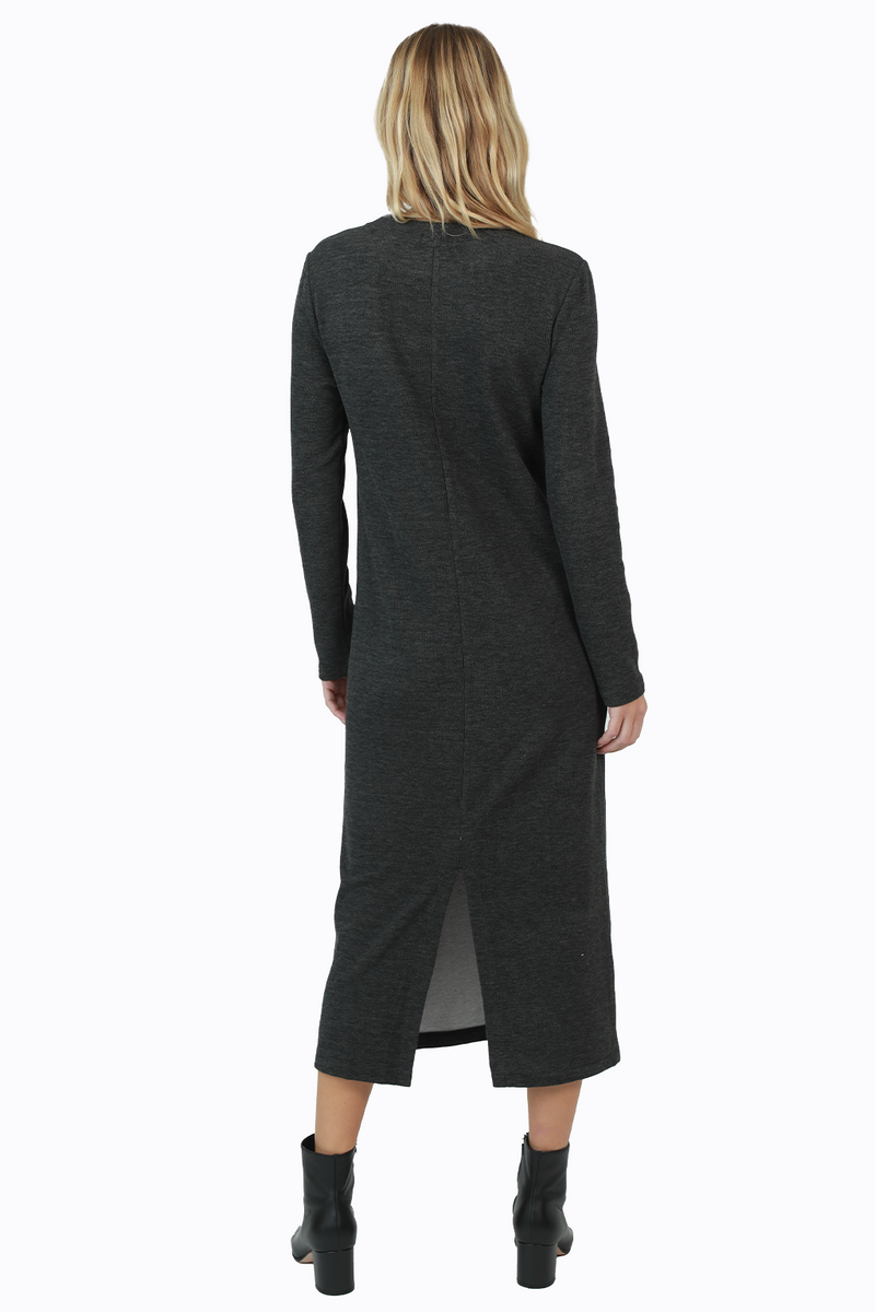 Fleece Rib Mock Dress - Final Sale